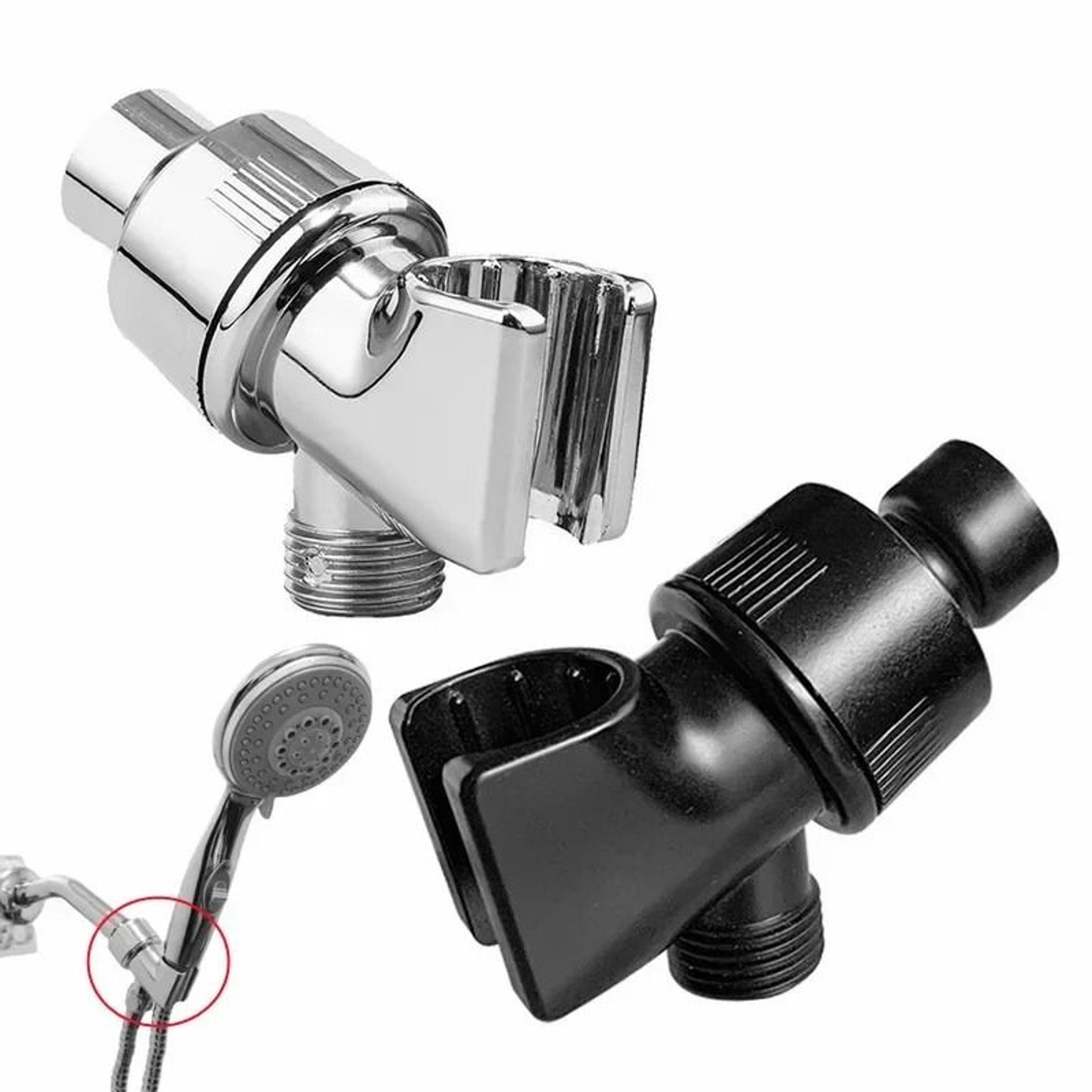 Adjustable G12 Handheld Shower Head Arm Holder  ThreeWay Diverter 1