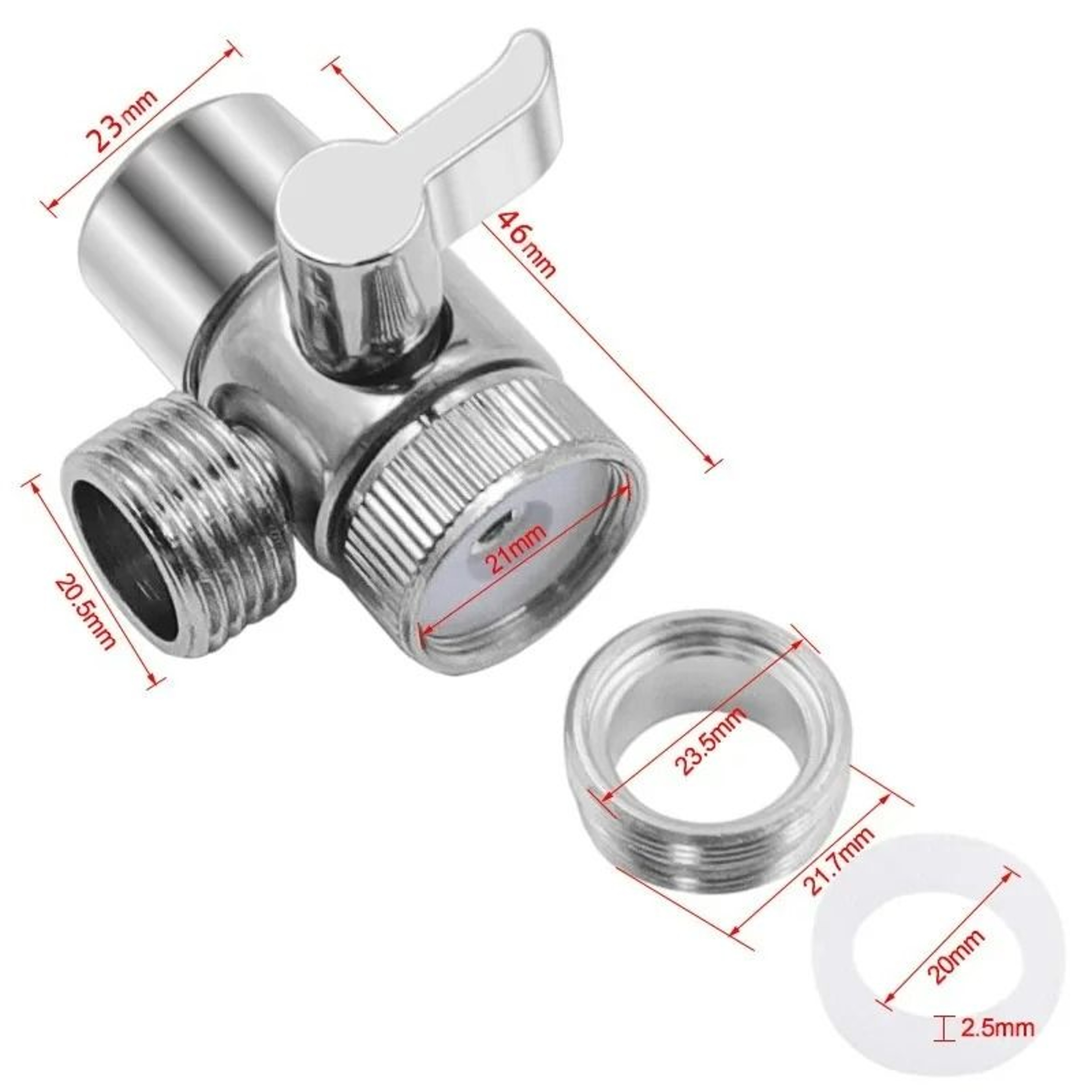 Kitchen Switch Faucet Adapter  Sink Water Tap Diverter Valve 1