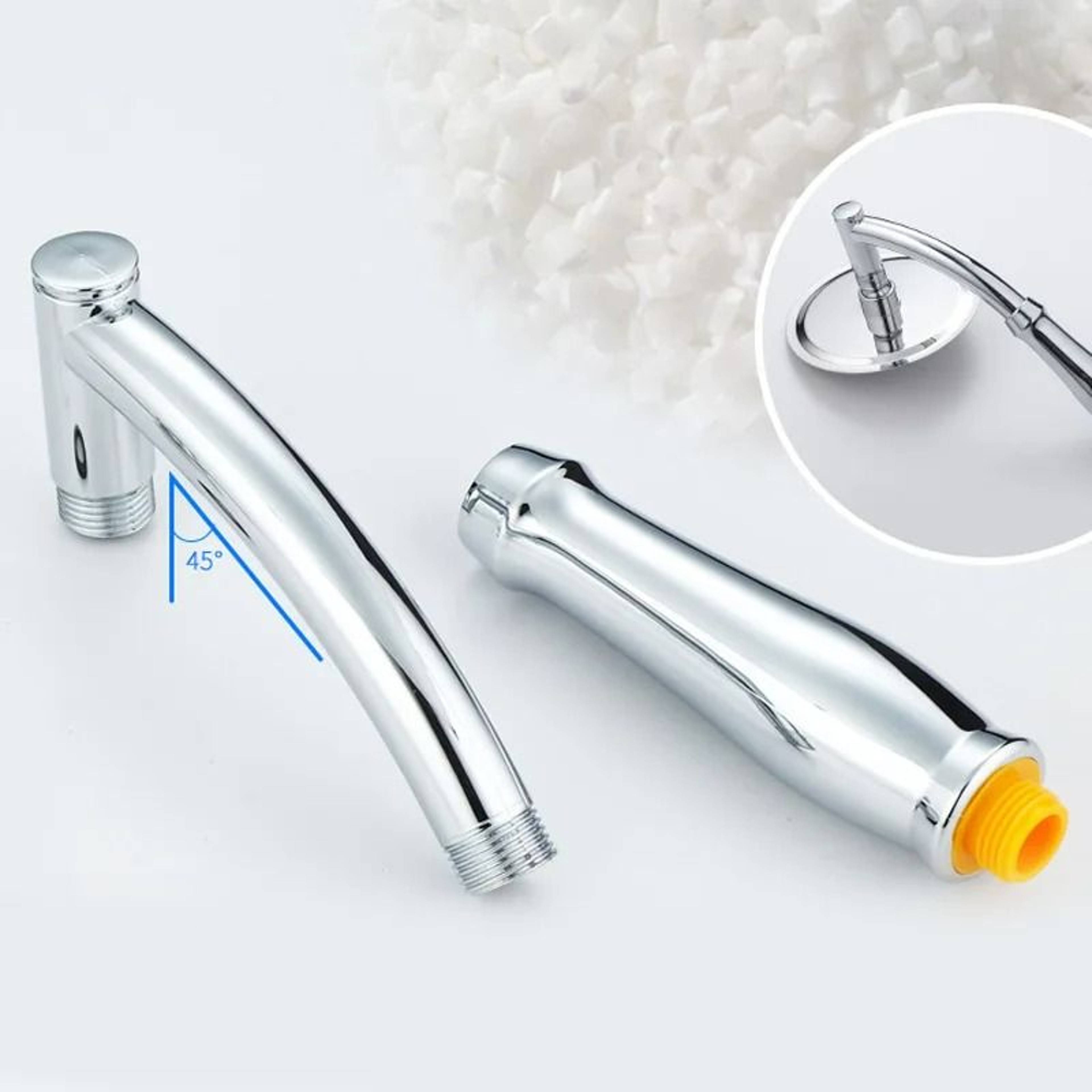 Stainless Steel Adjustable Shower Head Extension Arm 1