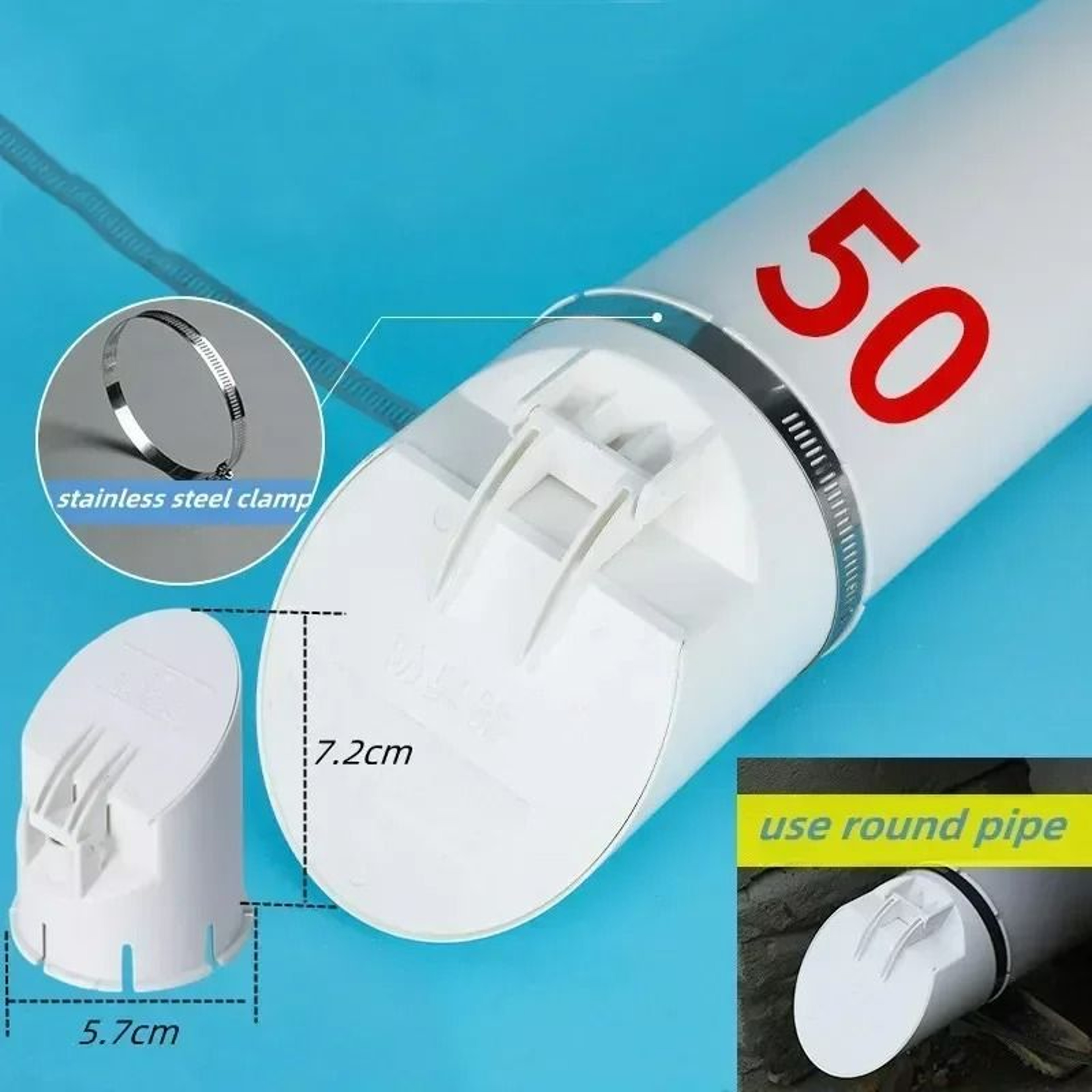AntiBackflow Drainage Pipe Floor Drain  OdorProof Cover Cap 8
