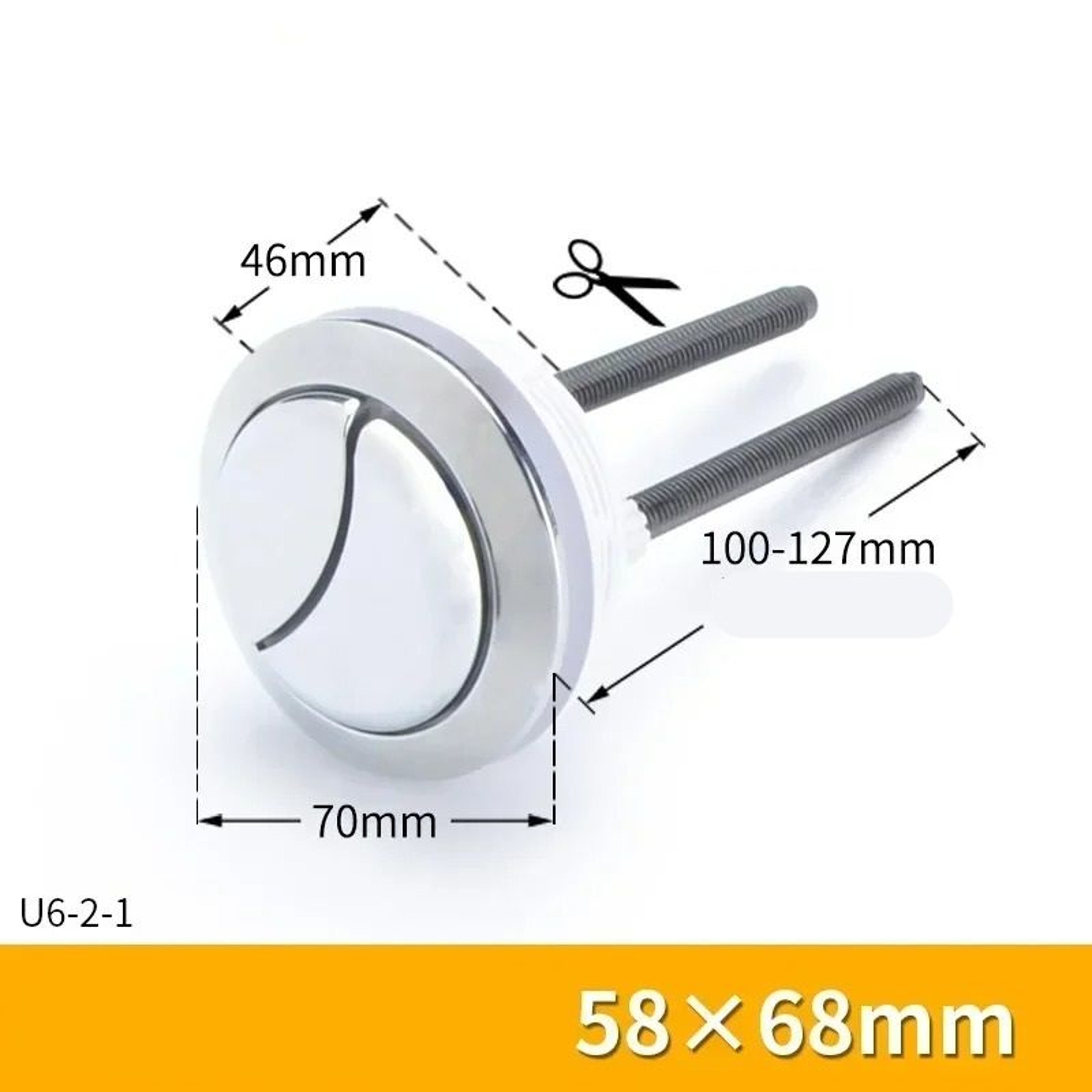 Dual Flush Toilet Tank Push Button  Universal Flush Valve Switch 8