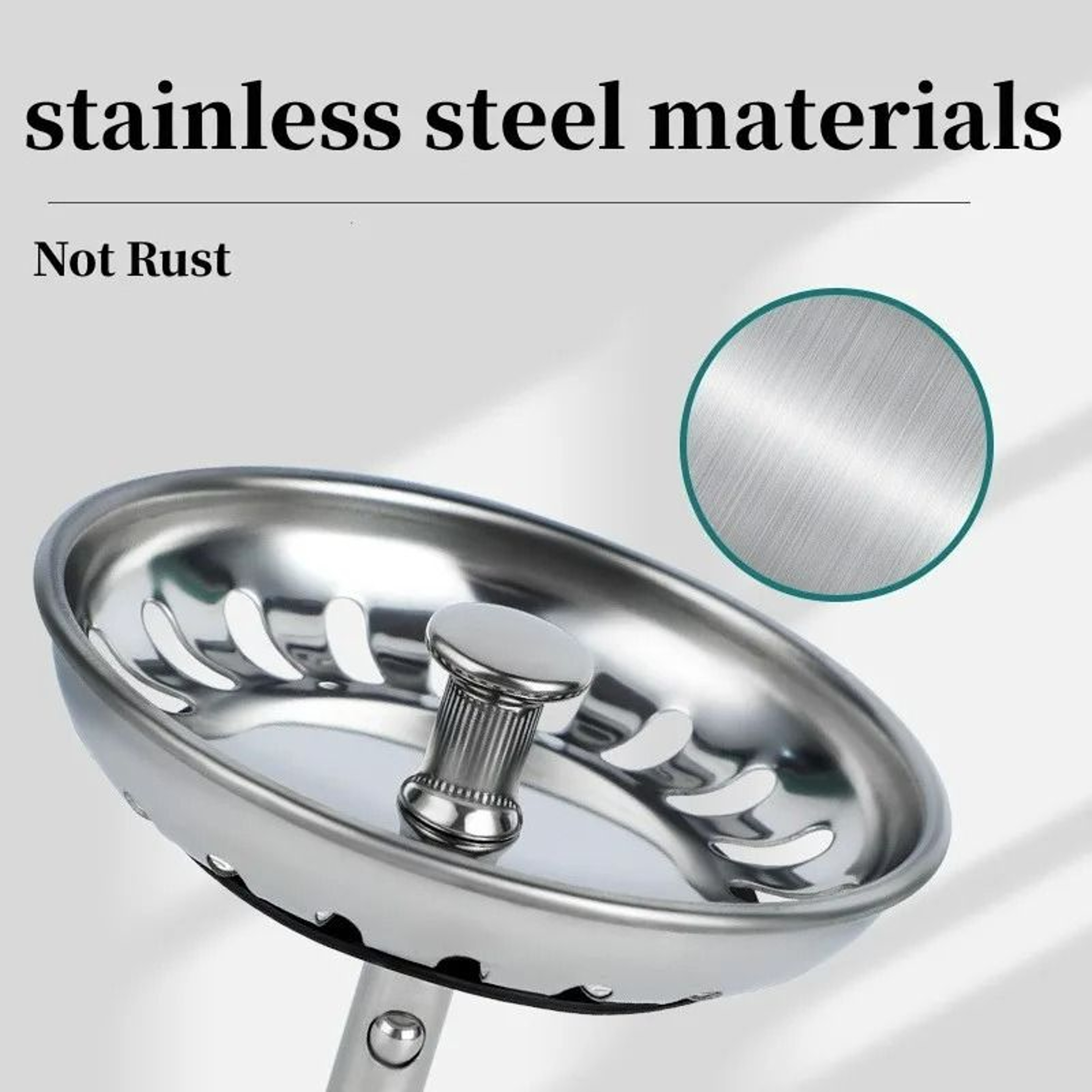 Stainless Steel Kitchen Sink Strainer Waste Plug  Drain Filter 4