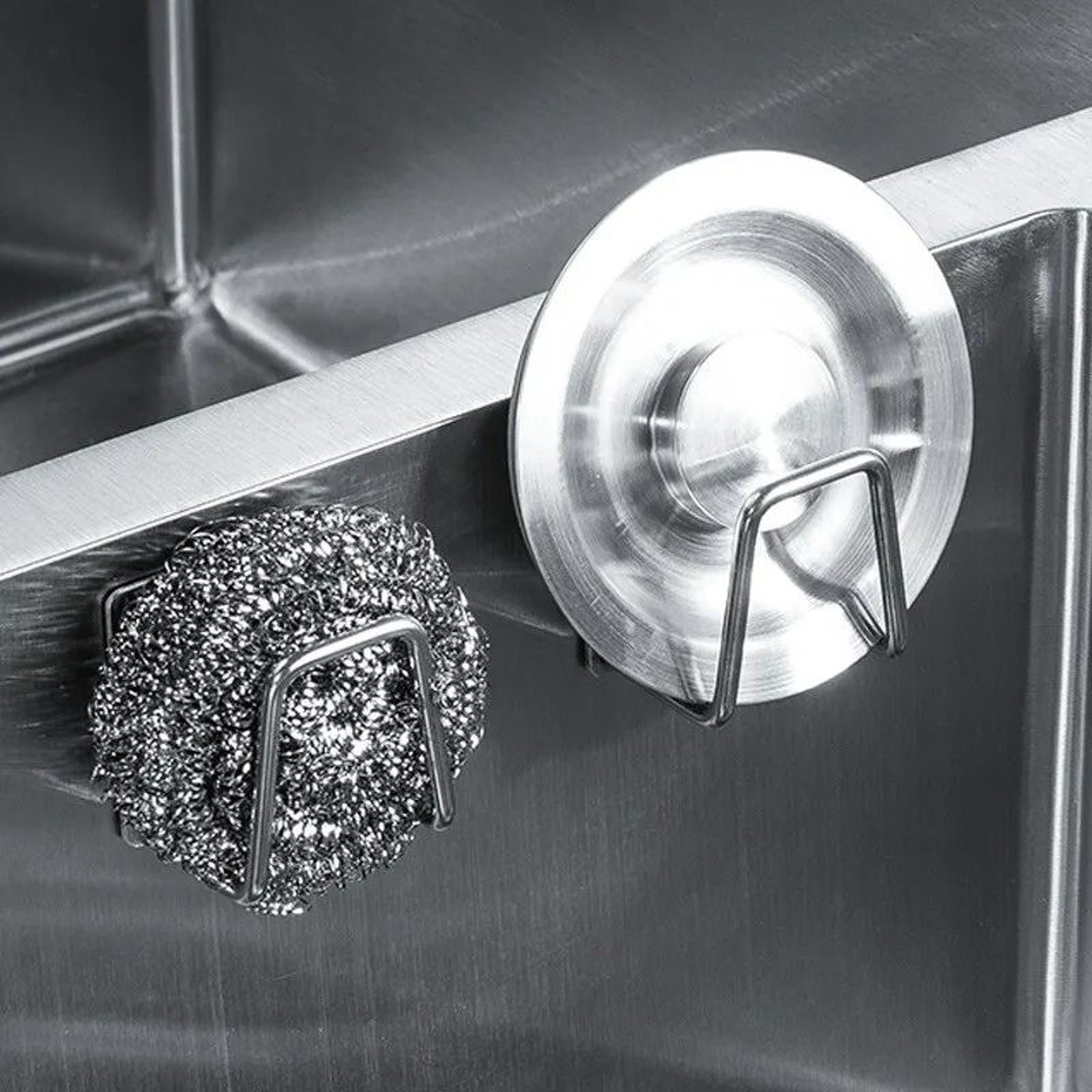 Stainless Steel Kitchen Sink Sponge  Dishcloth Holder 3