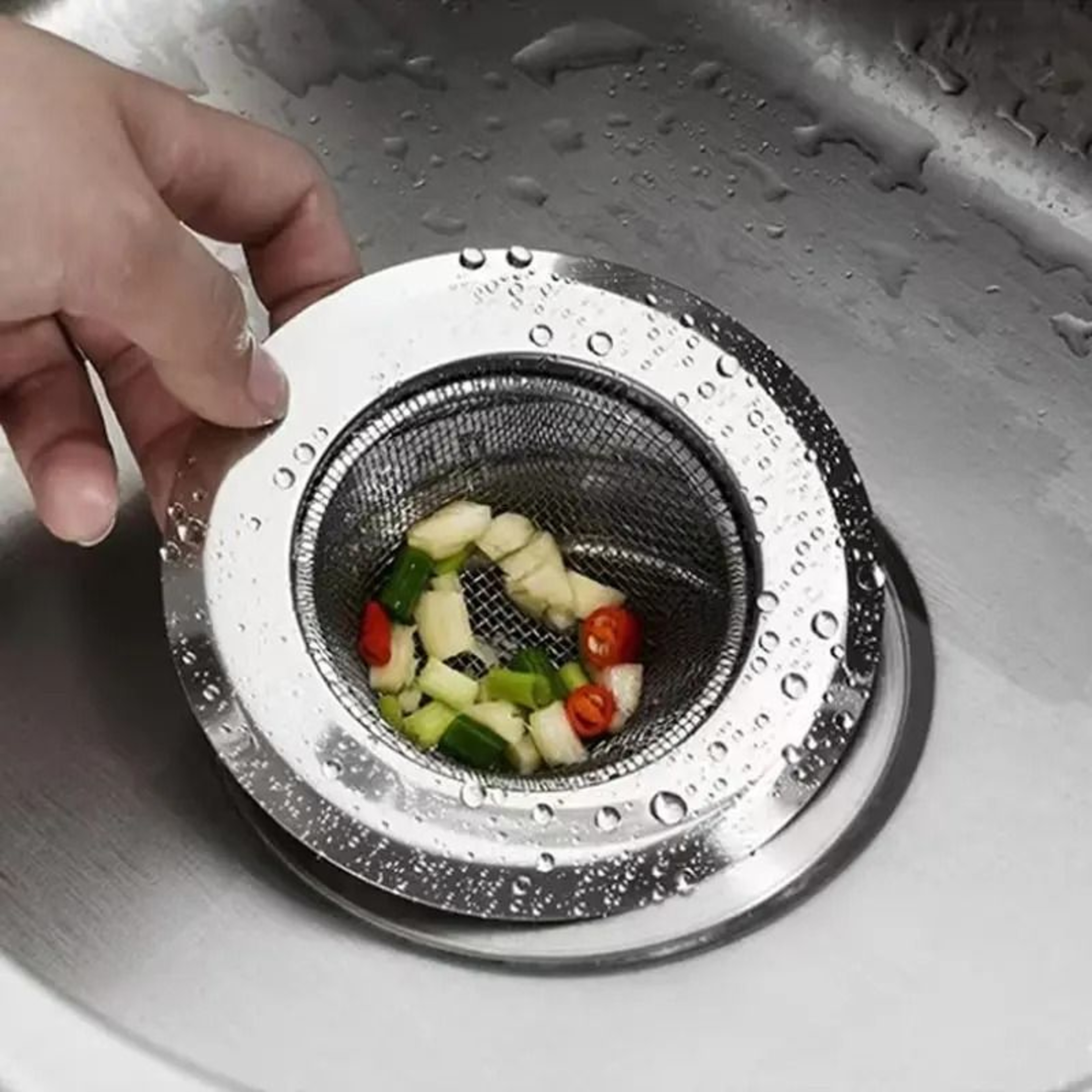 Stainless Steel Kitchen Sink Strainer  AntiClogging Mesh Filter 2