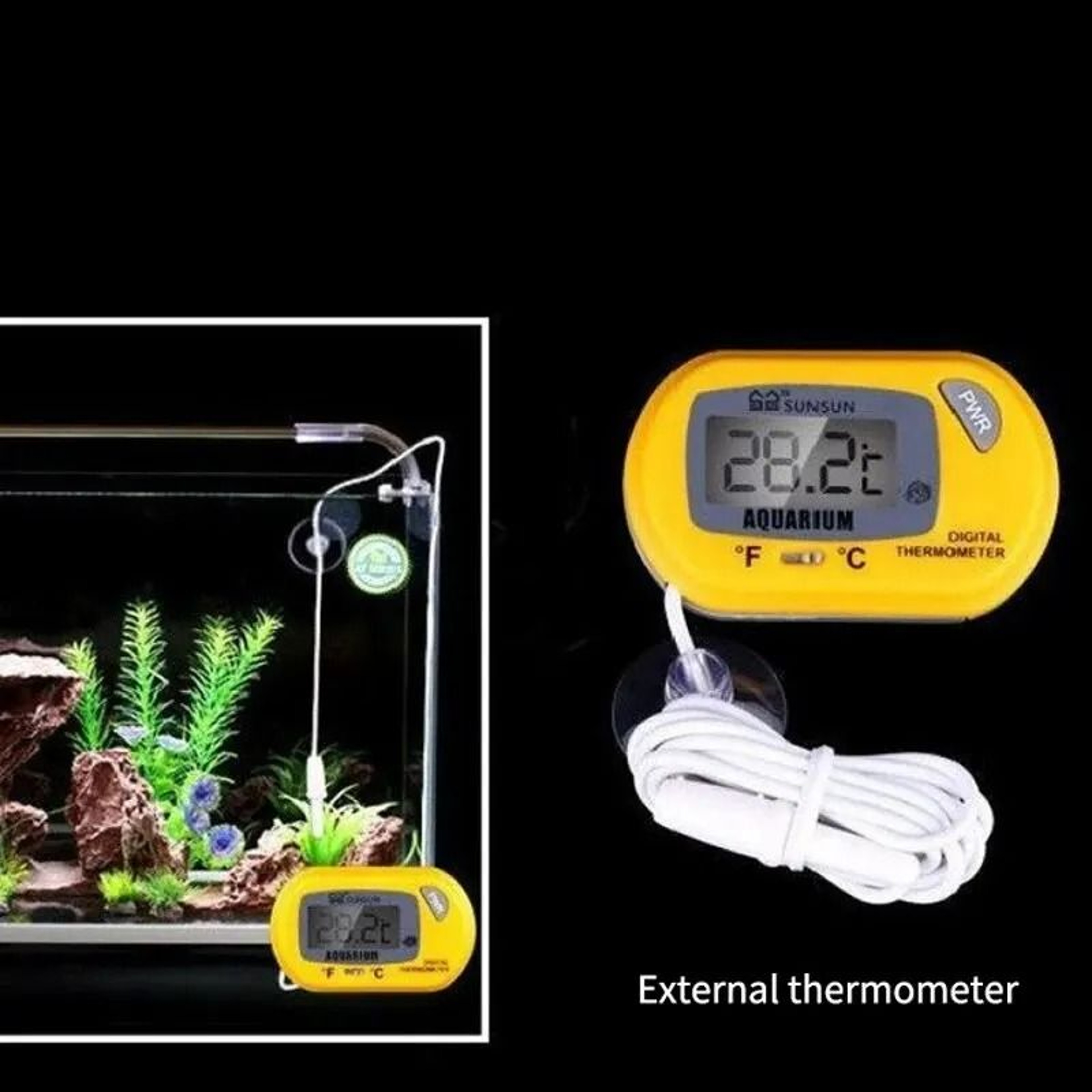 Waterproof Submersible Digital Aquarium  Reptile Thermometer 0