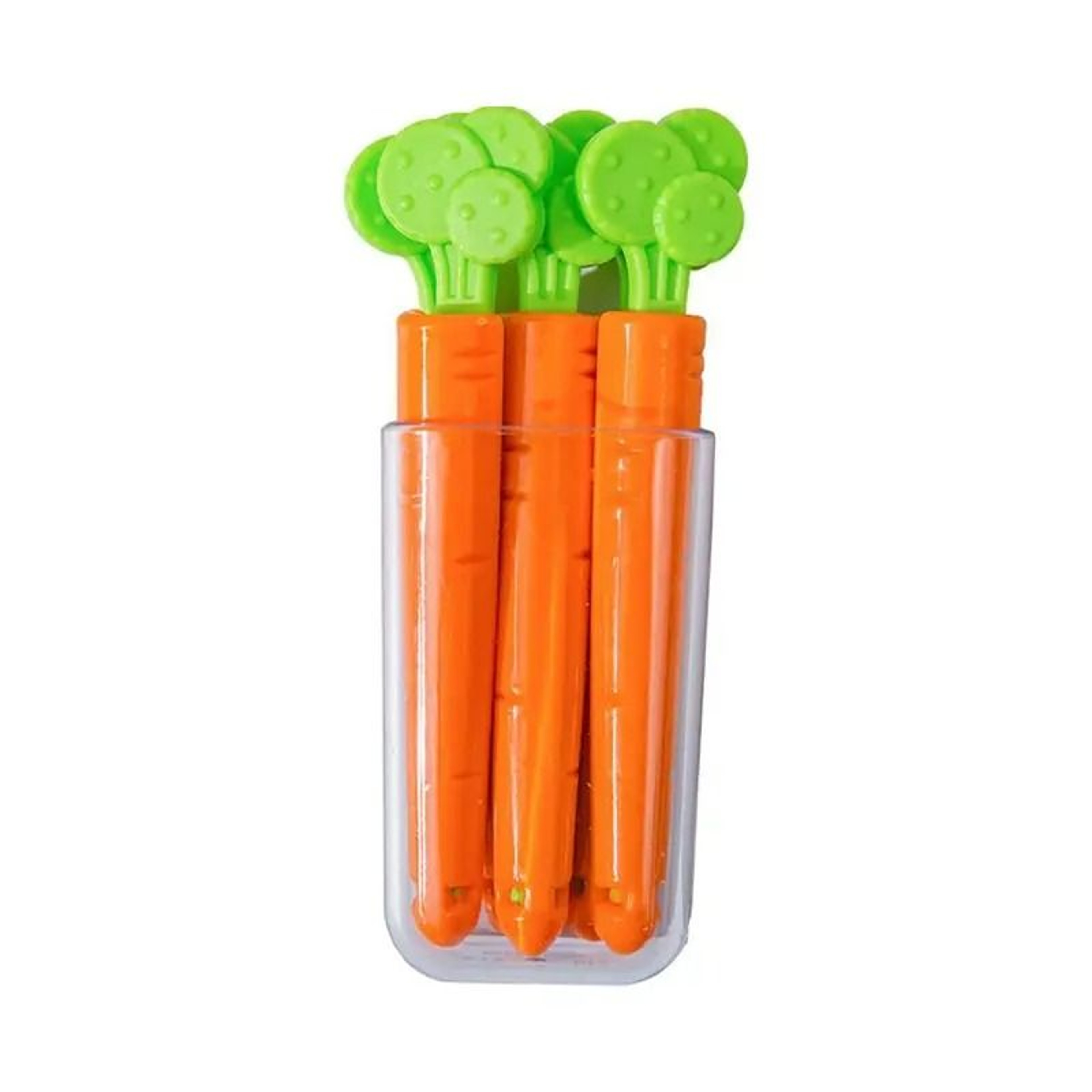 CarrotShaped Food Bag Sealing Clips With Magnetic Storage Base 5Piece Set 6