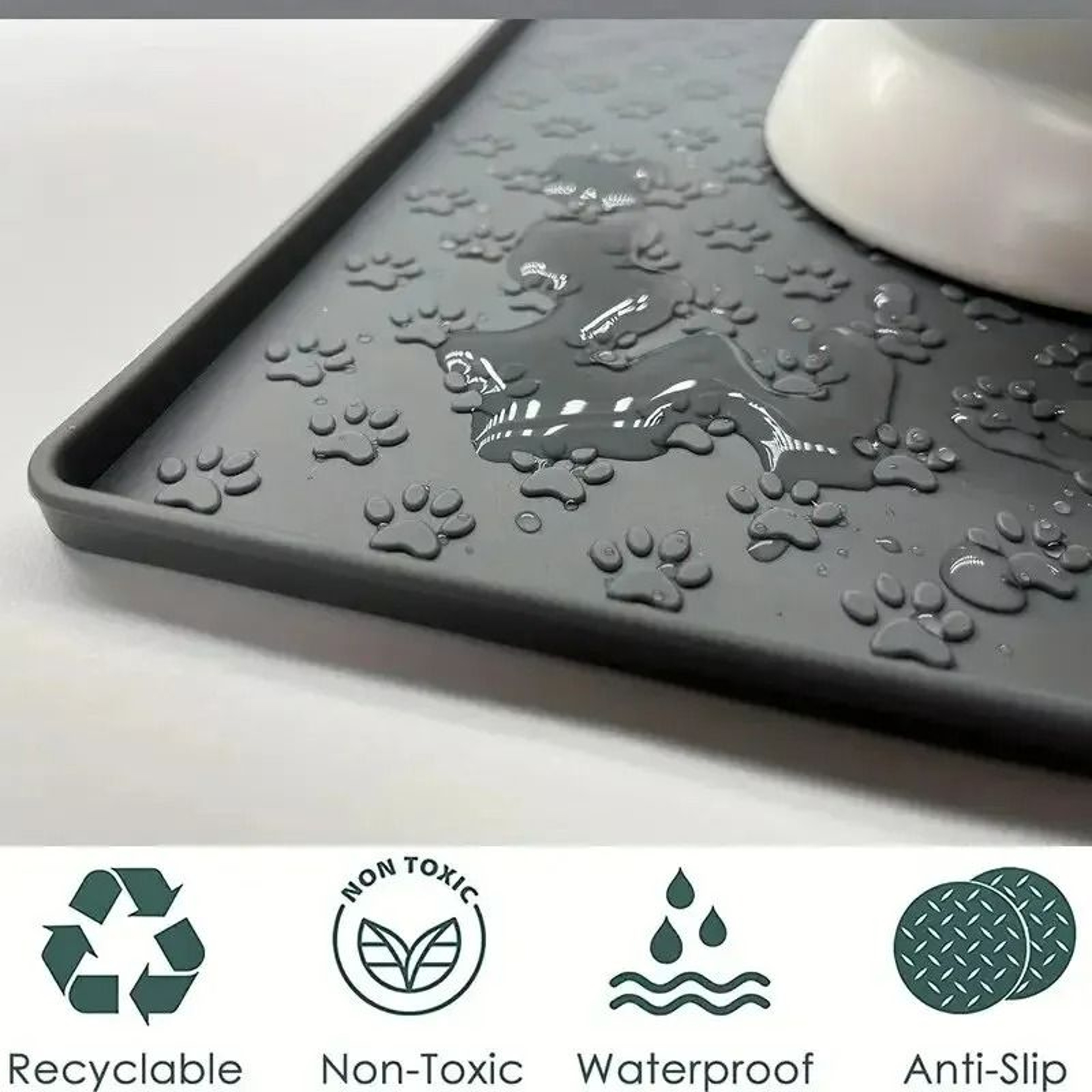 NonSpill Waterproof Silicone Pet Feeding Mat 1