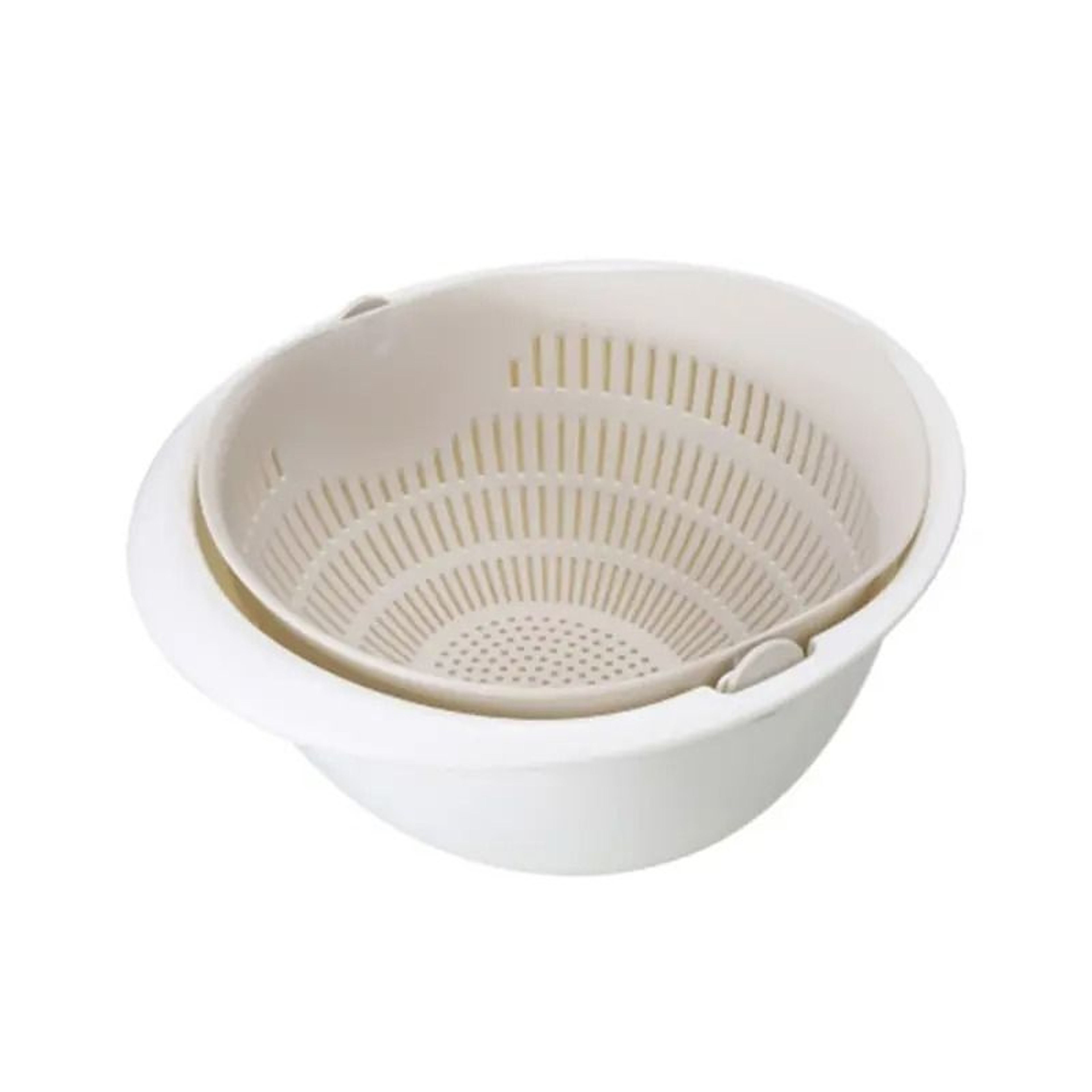 DoubleLayer Rotating Fruit  Vegetable Drain Basket 8