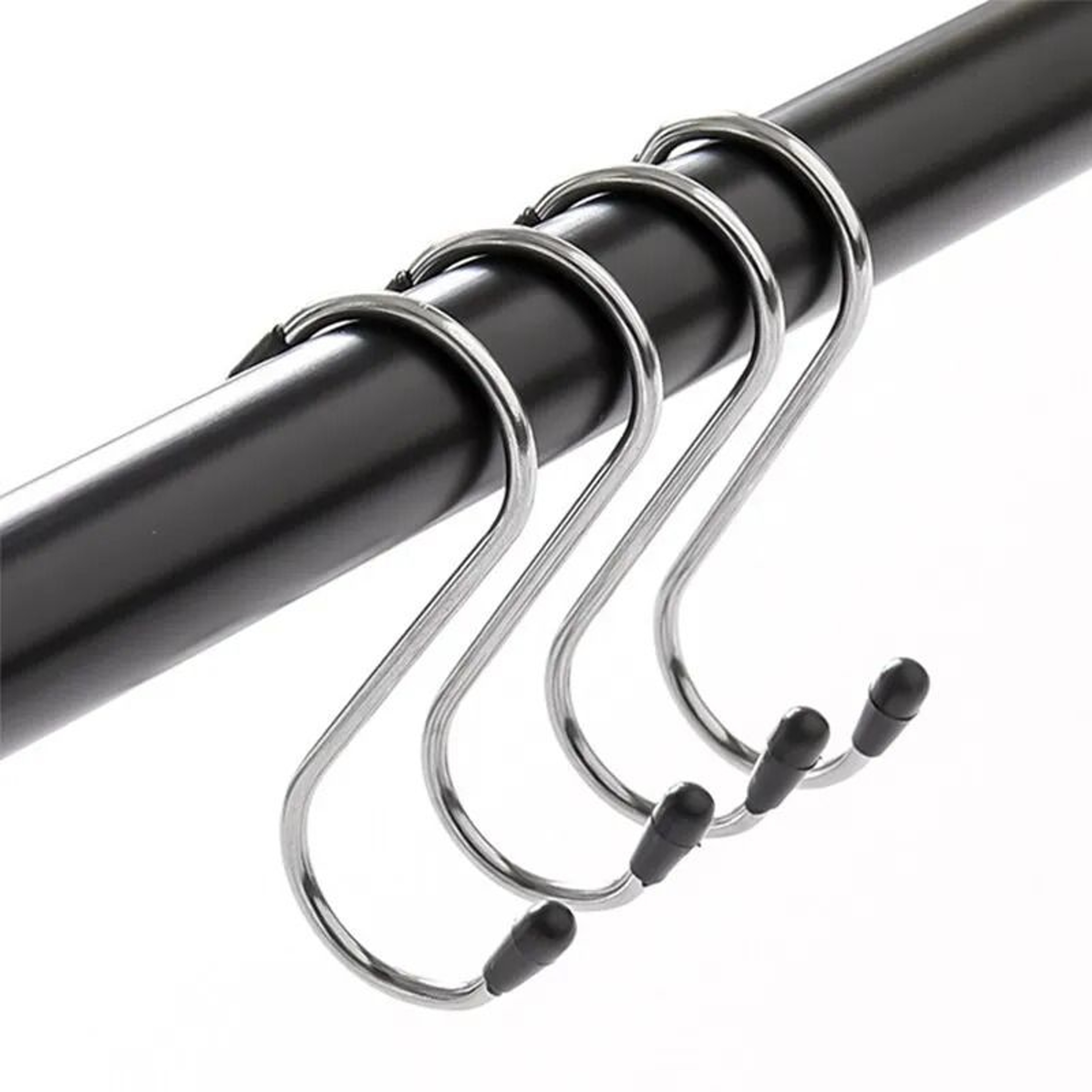 HeavyDuty Stainless Steel SShaped Hanging Hooks 4Piece Set 0