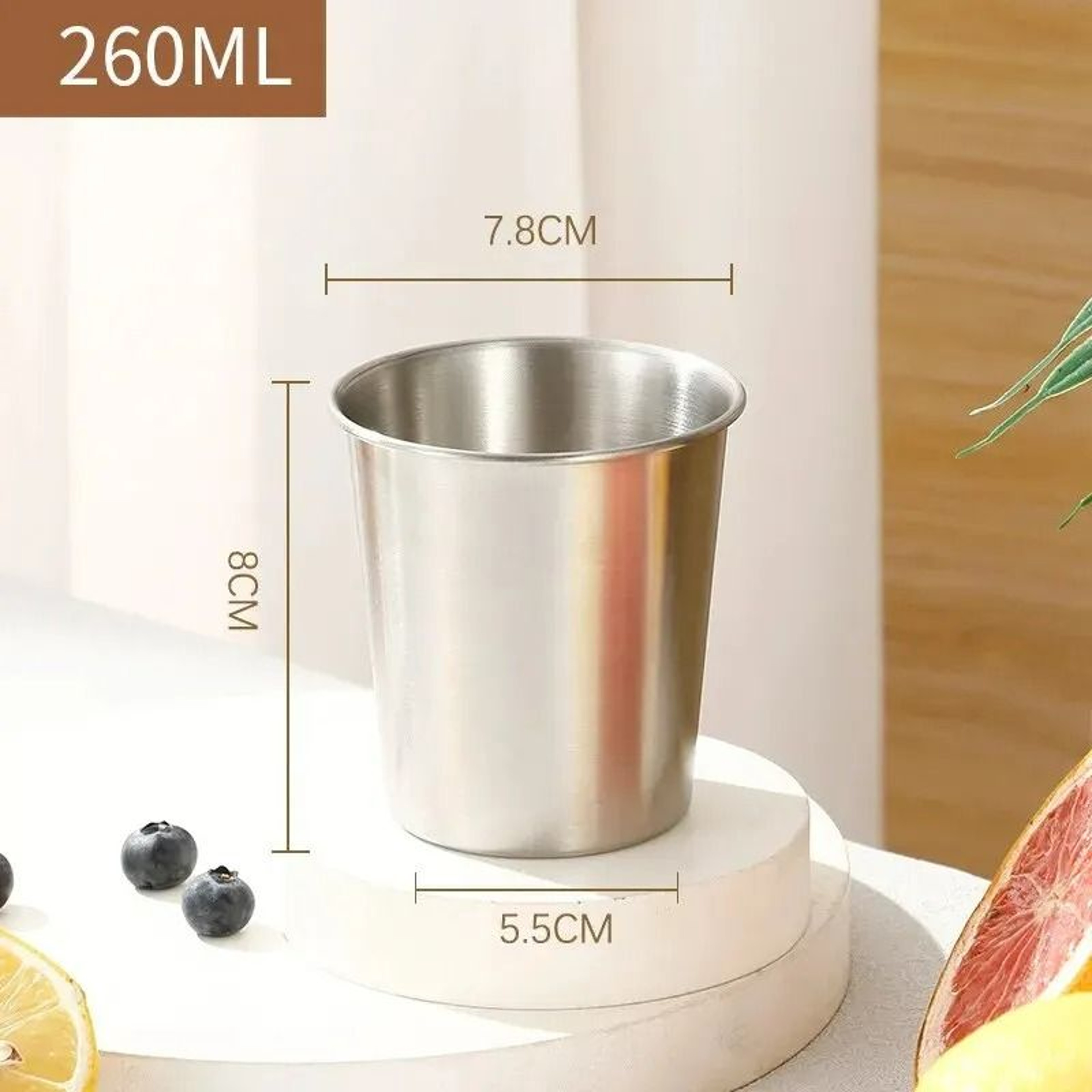 SingleLayer Outdoor Stainless Steel Camping  Drinking Cup 10