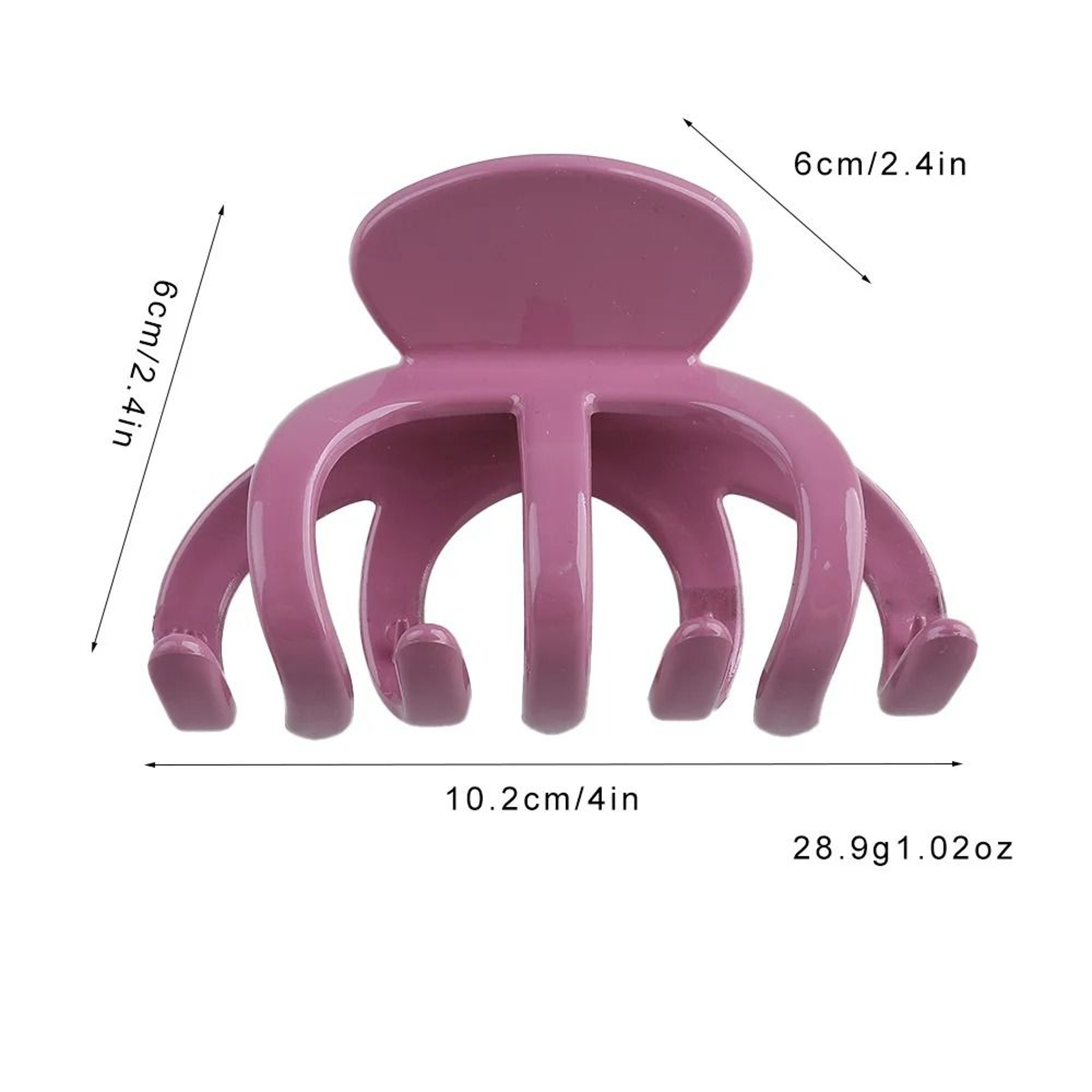 Large Matte Acrylic Shark Hair Claw Clip 5
