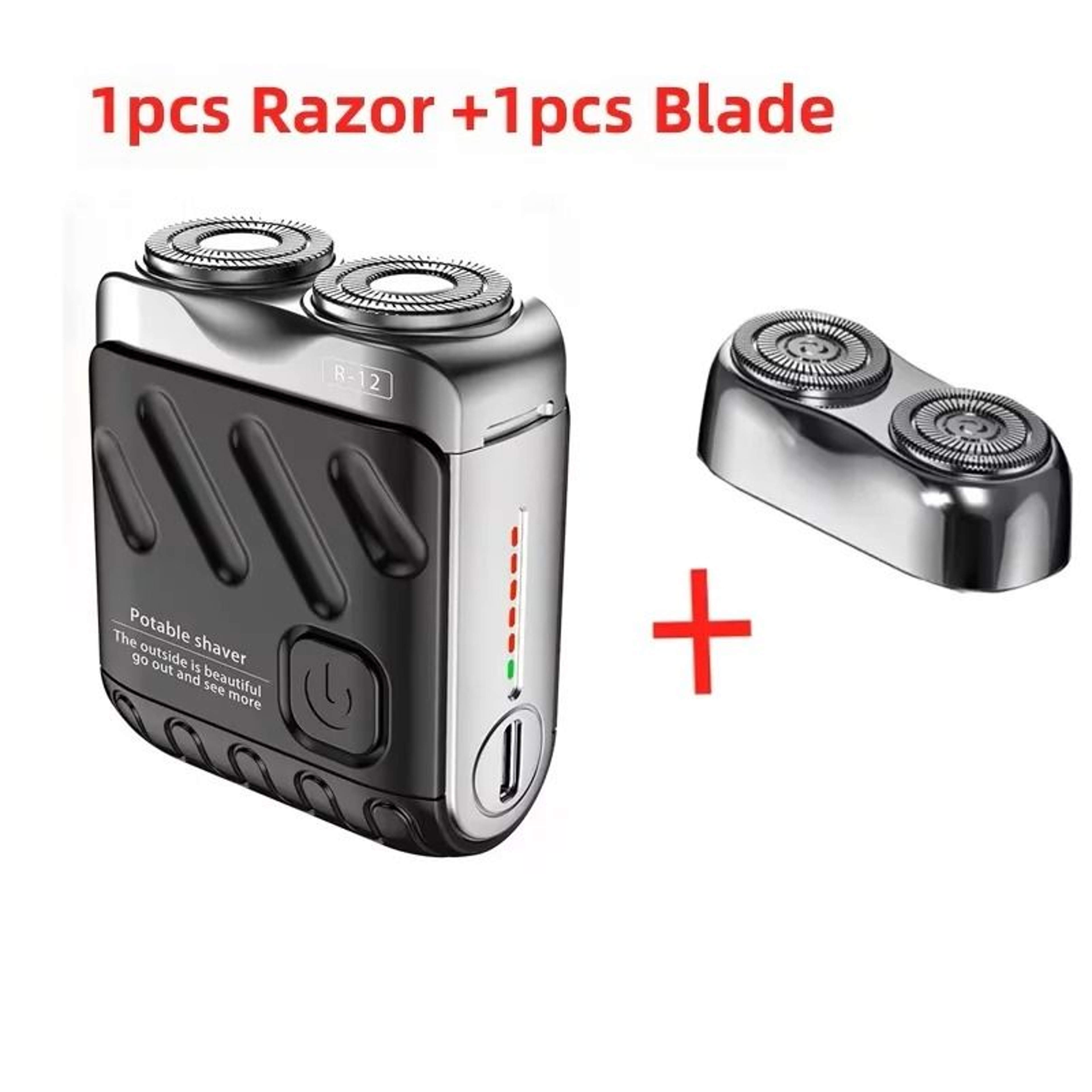 9000 RPM HighSpeed DualHead Waterproof Mini Travel Shaver 11
