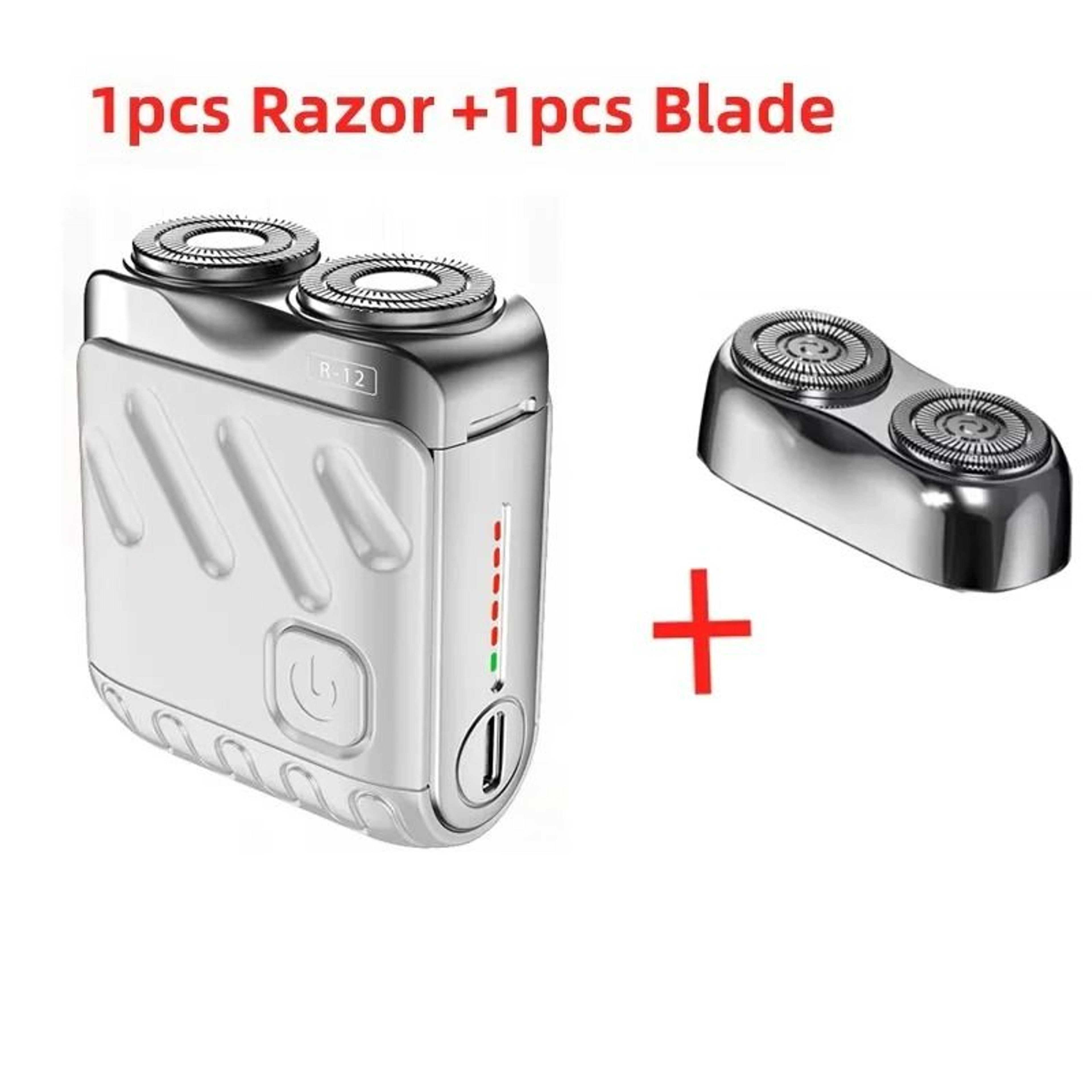 9000 RPM HighSpeed DualHead Waterproof Mini Travel Shaver 12