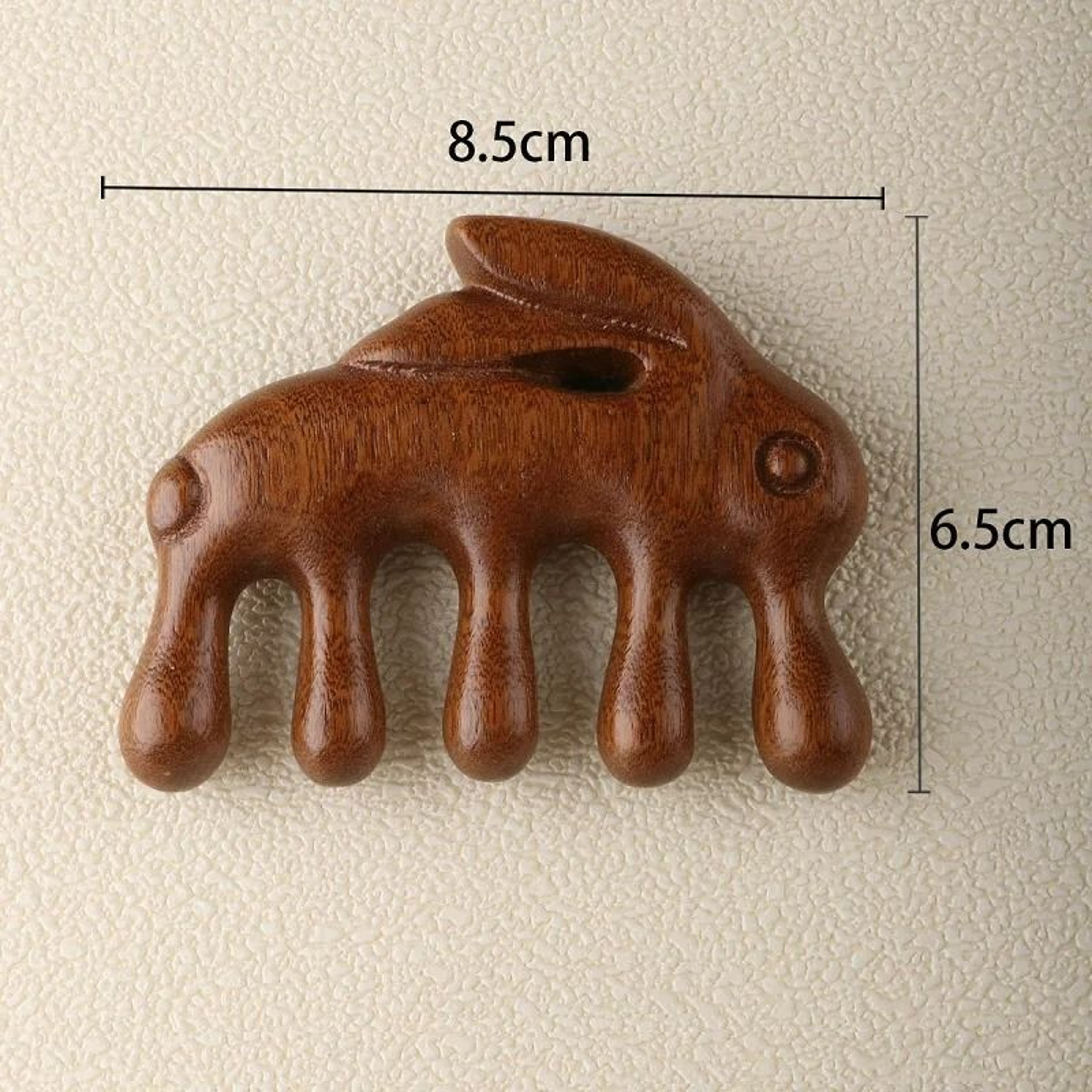 Natural Sandalwood WideTooth Scalp Massager  Facial Gua Sha Comb 7