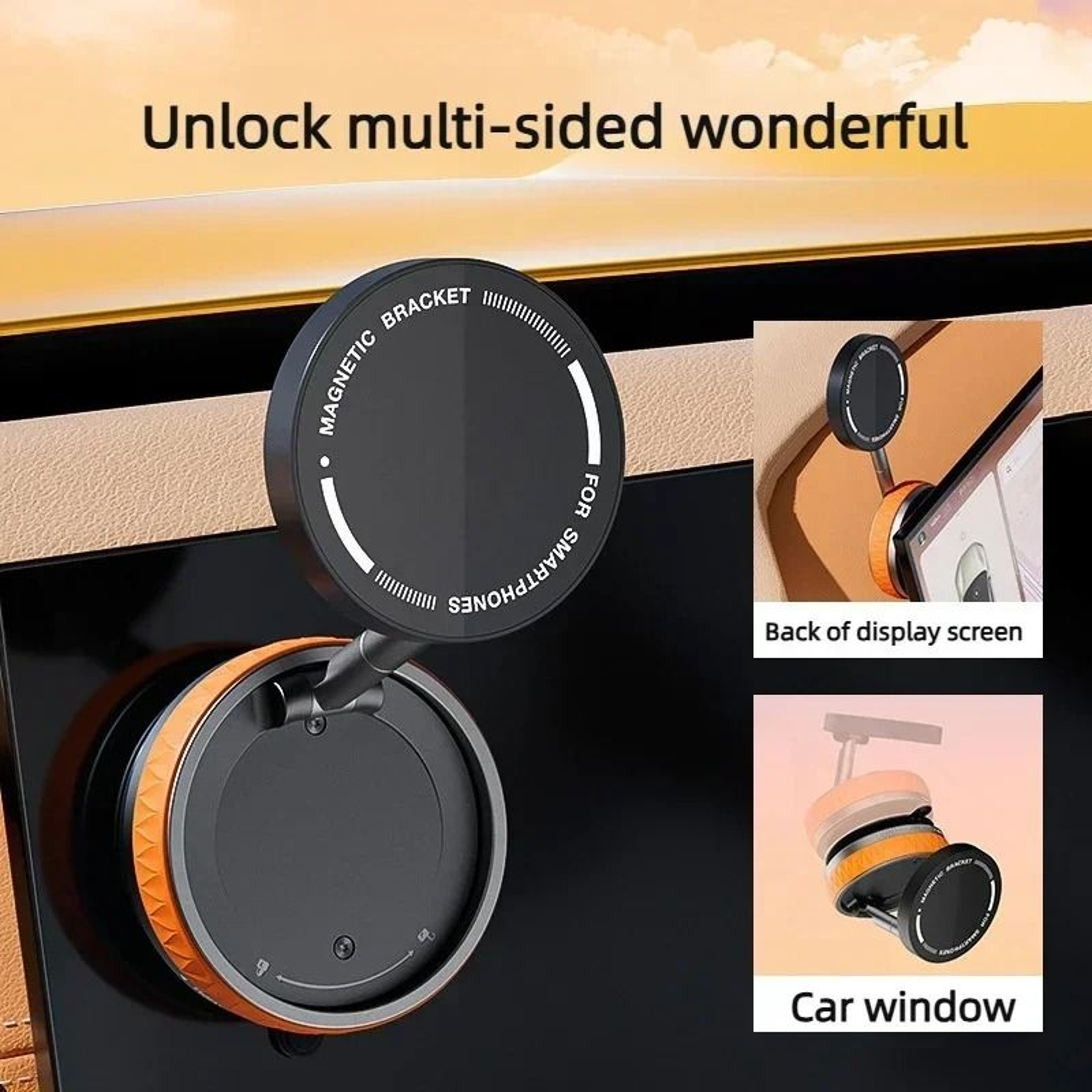 Magnetic Vacuum Suction Cup 360 Adjustable Car  Universal Phone Holder 5