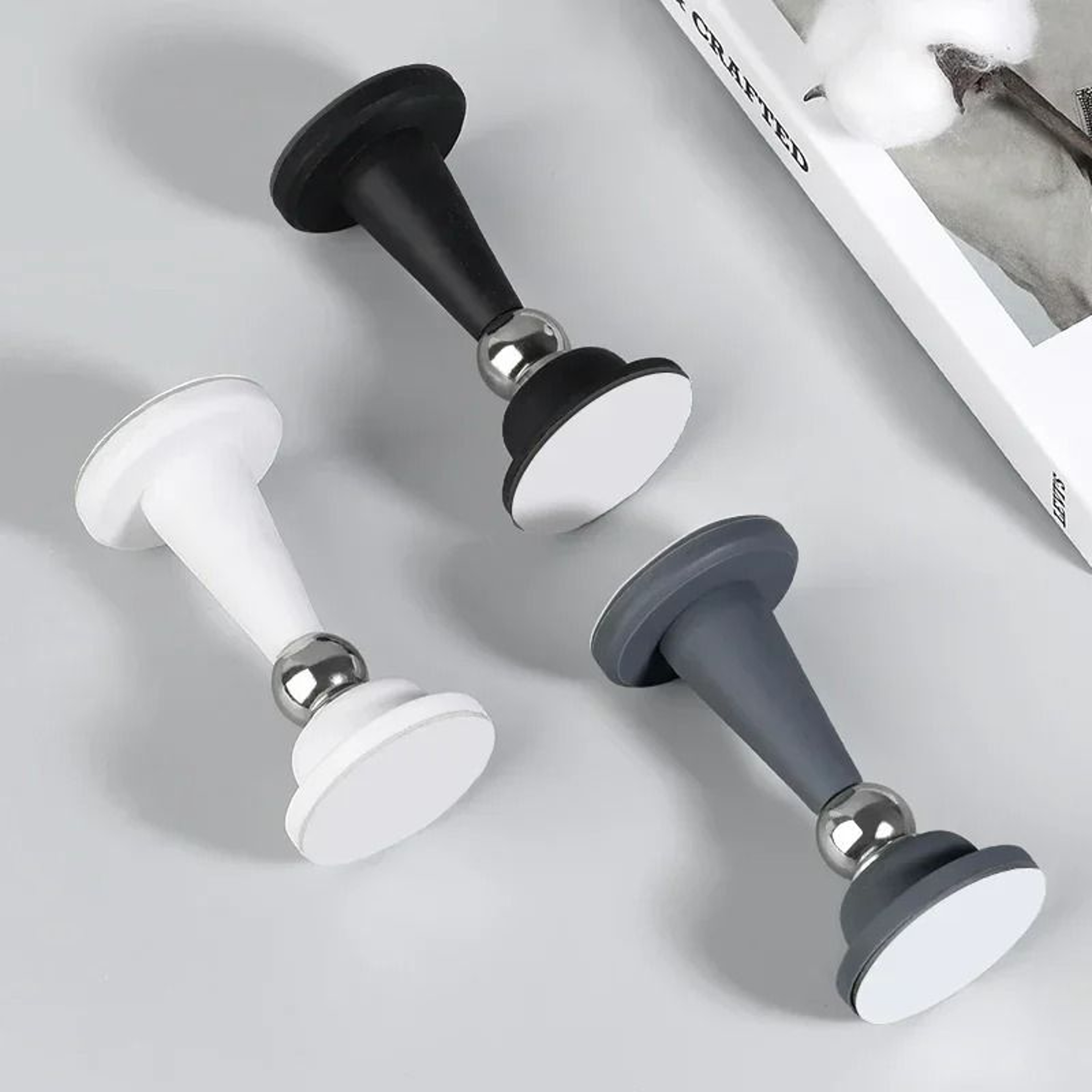 NoDrill Silicone Magnetic Door Stopper  Wall Buffer 0