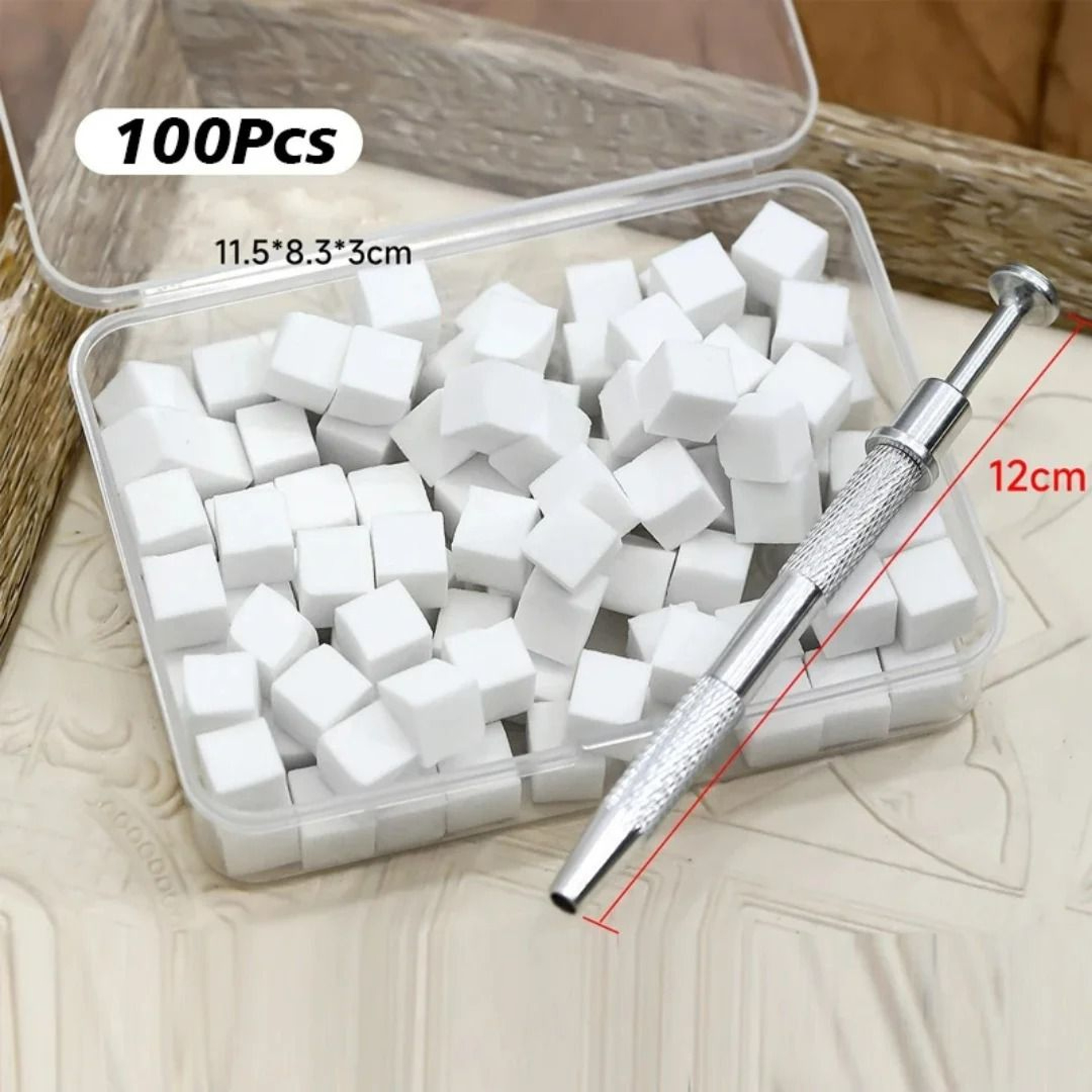 100Piece Square Nail Art Sponge Set For Ombre Gradient  Gel Polish DIY Designs 7
