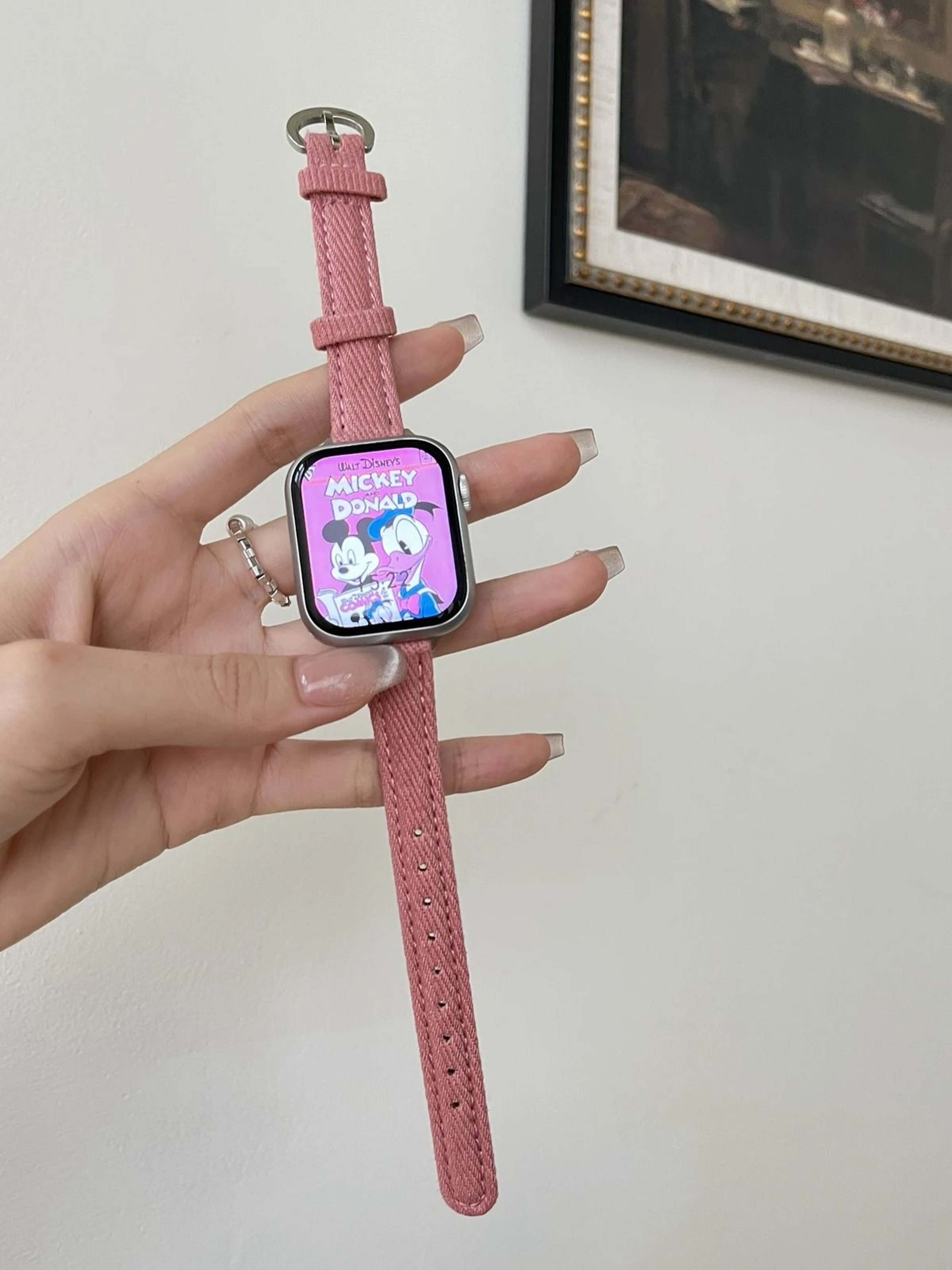 Elegant Slim Cloth  Leather Hybrid Magnetic Loop Strap For Apple Watch Series 1 Through 11  Ultra 7