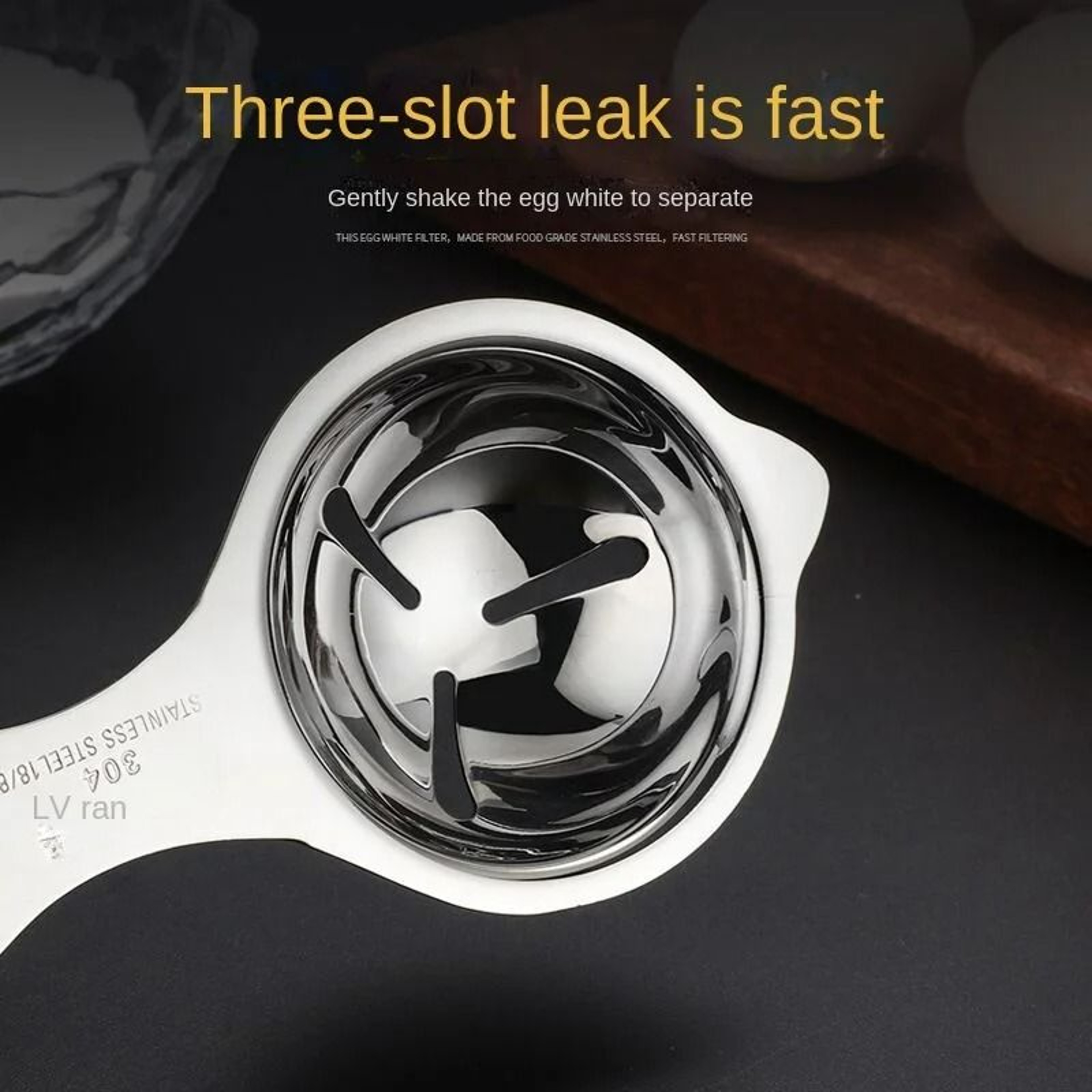 Stainless Steel Egg Yolk  White Separator Extractor Tool 2