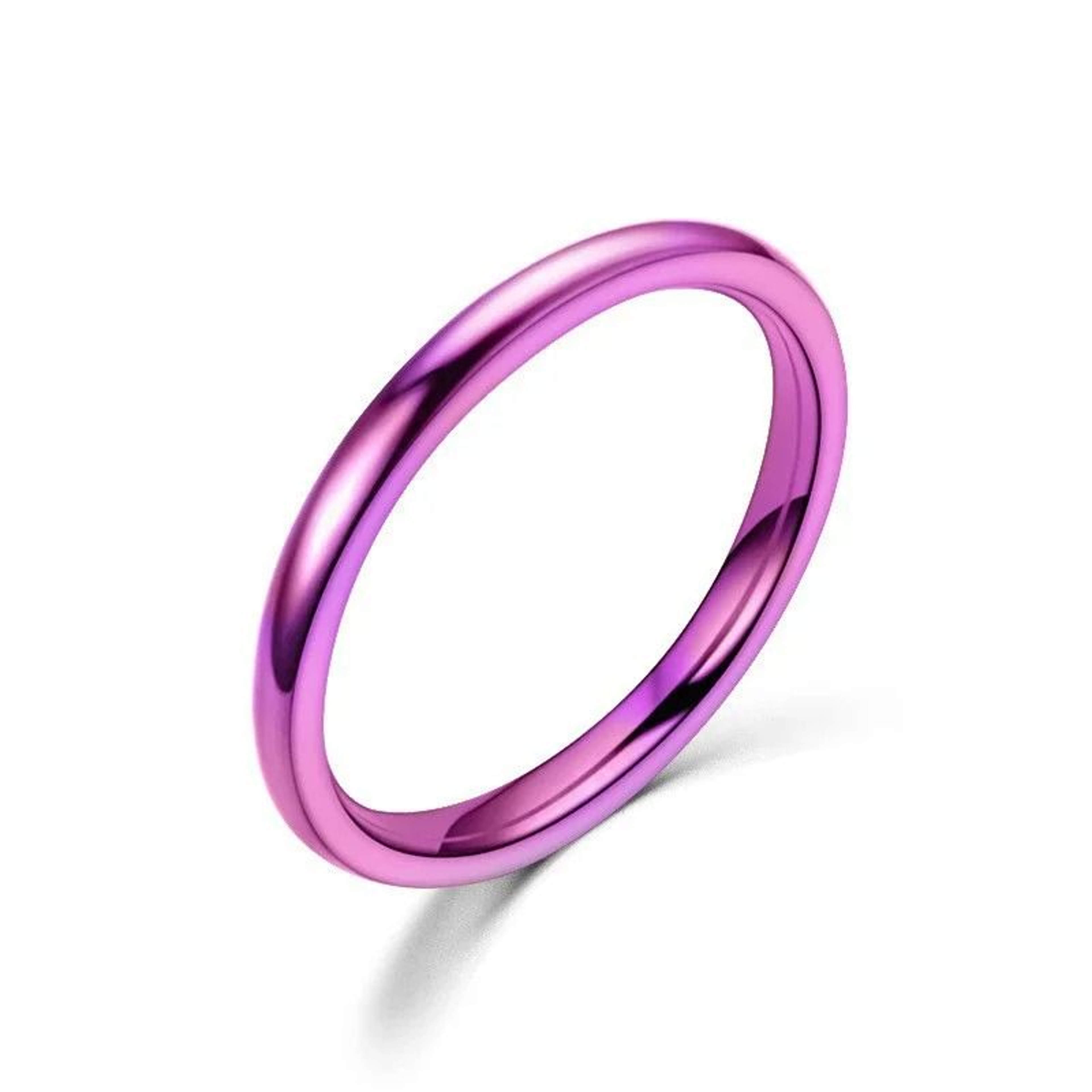 High Polish Hypoallergenic Titanium Couple Band Ring 5