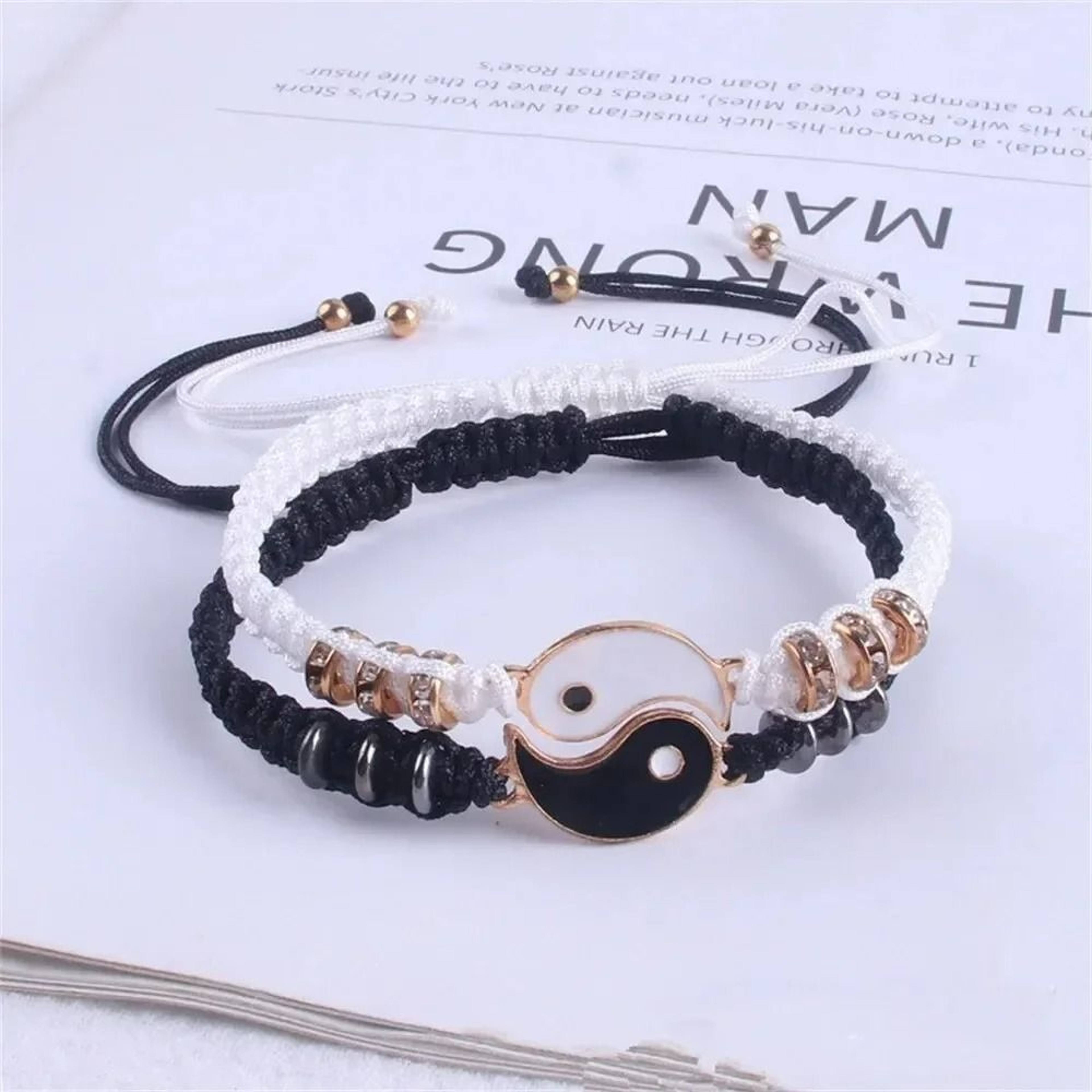 Adjustable Yin Yang Tai Chi Couple Bracelet Set 1