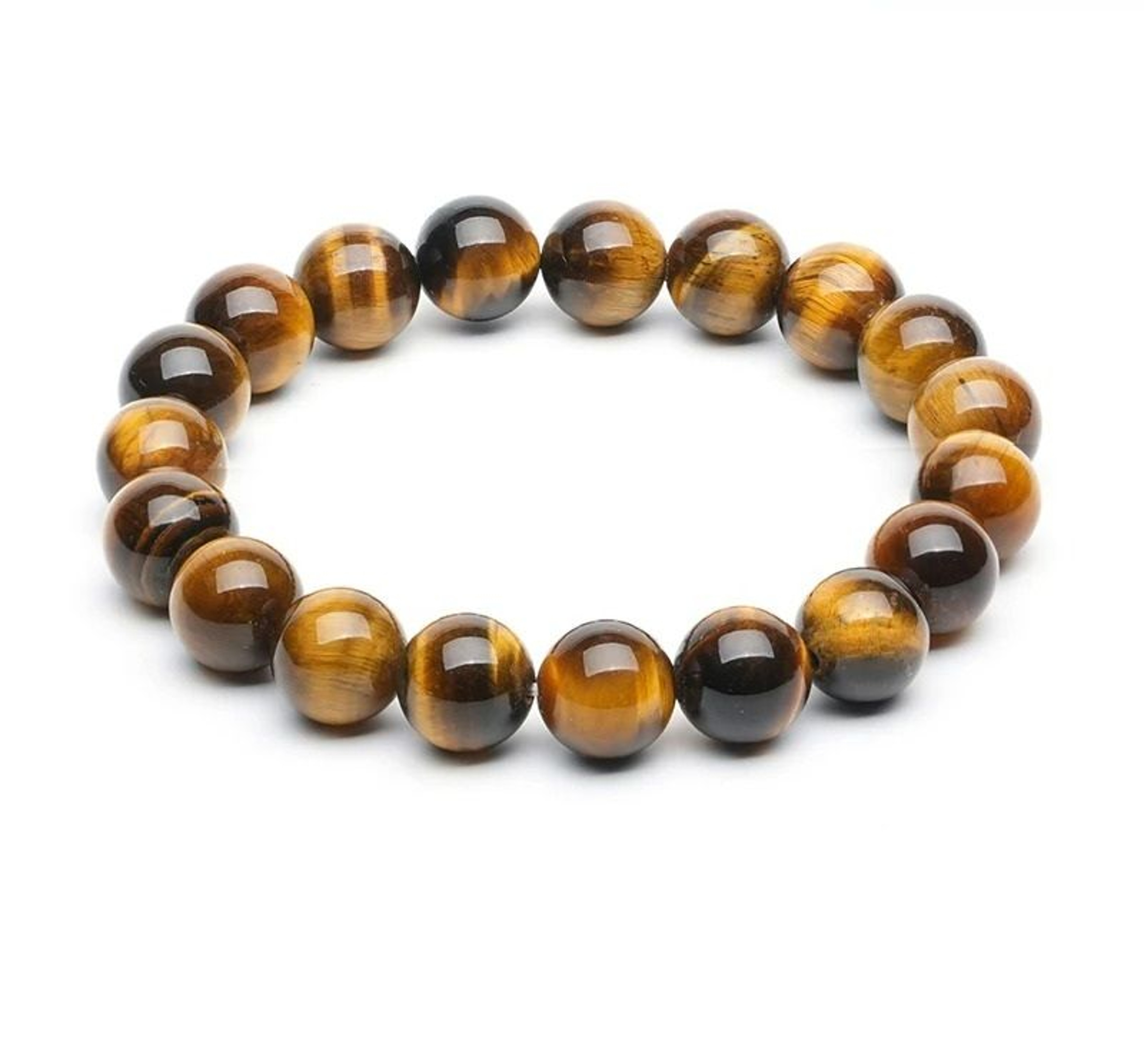 Natural Yellow Tiger Eye Healing Beaded Bracelet 1