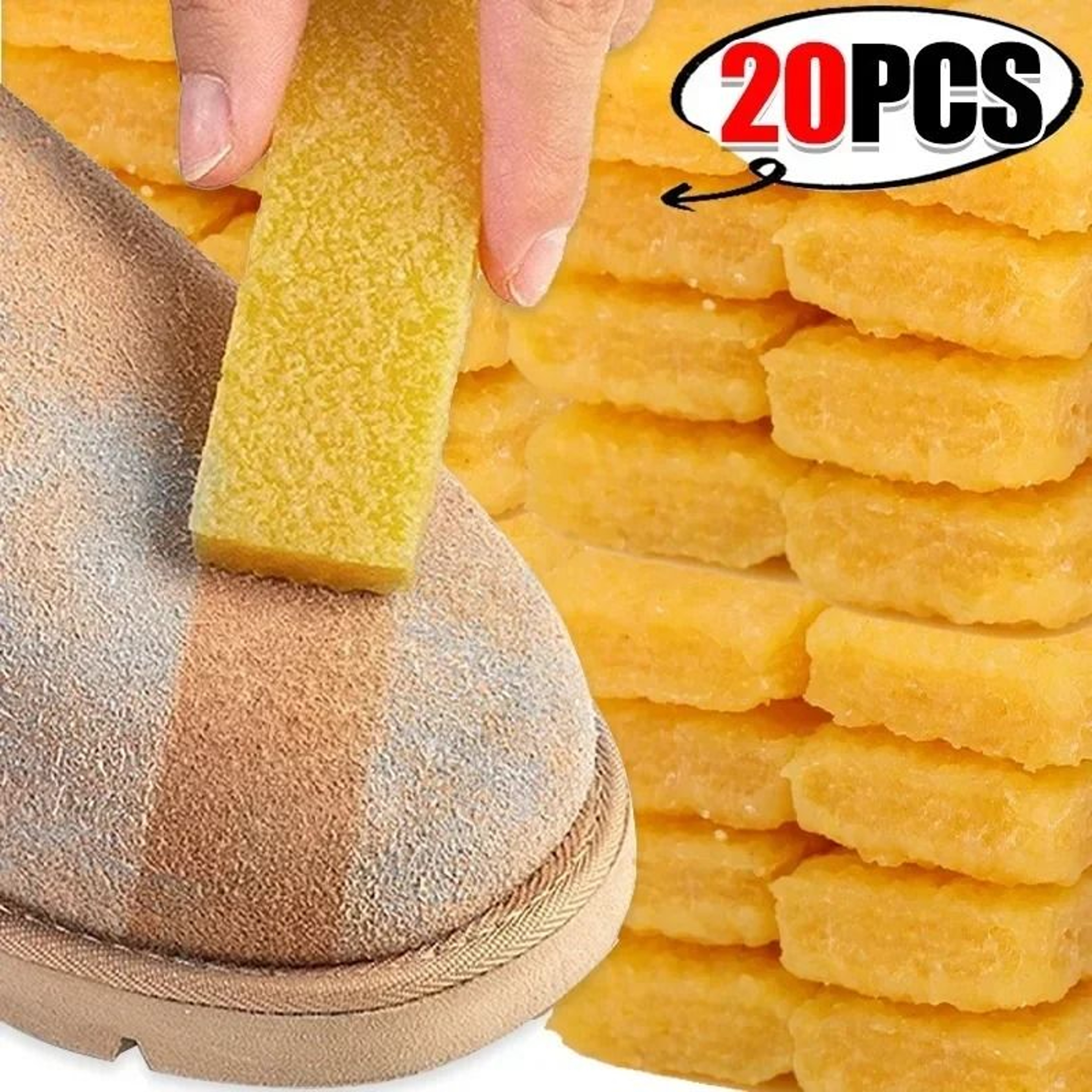 Natural Rubber Suede Shoe Cleaner Eraser Blocks 20 Pcs 0