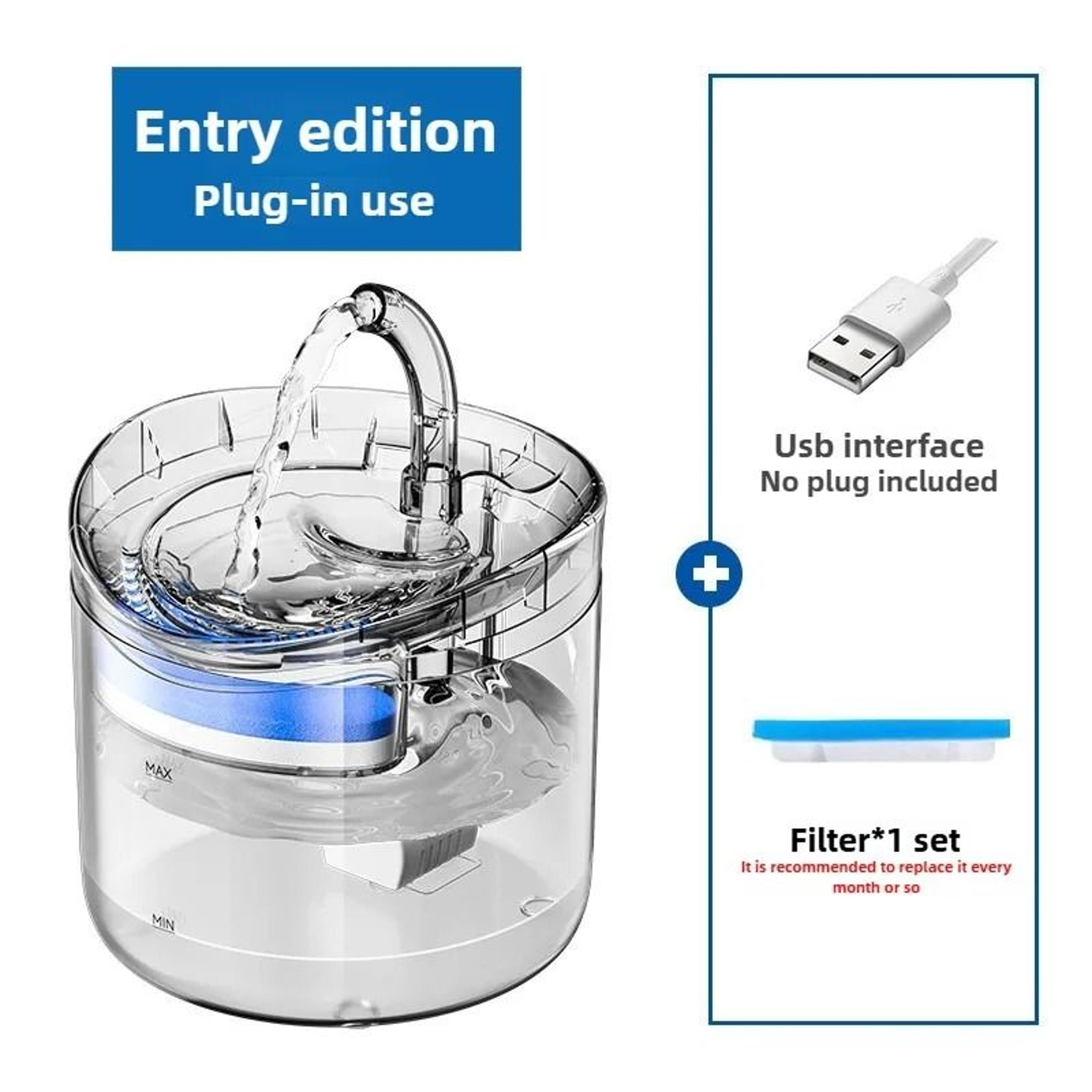 Automatic Smart Quiet Tilted Cat Water Fountain 6