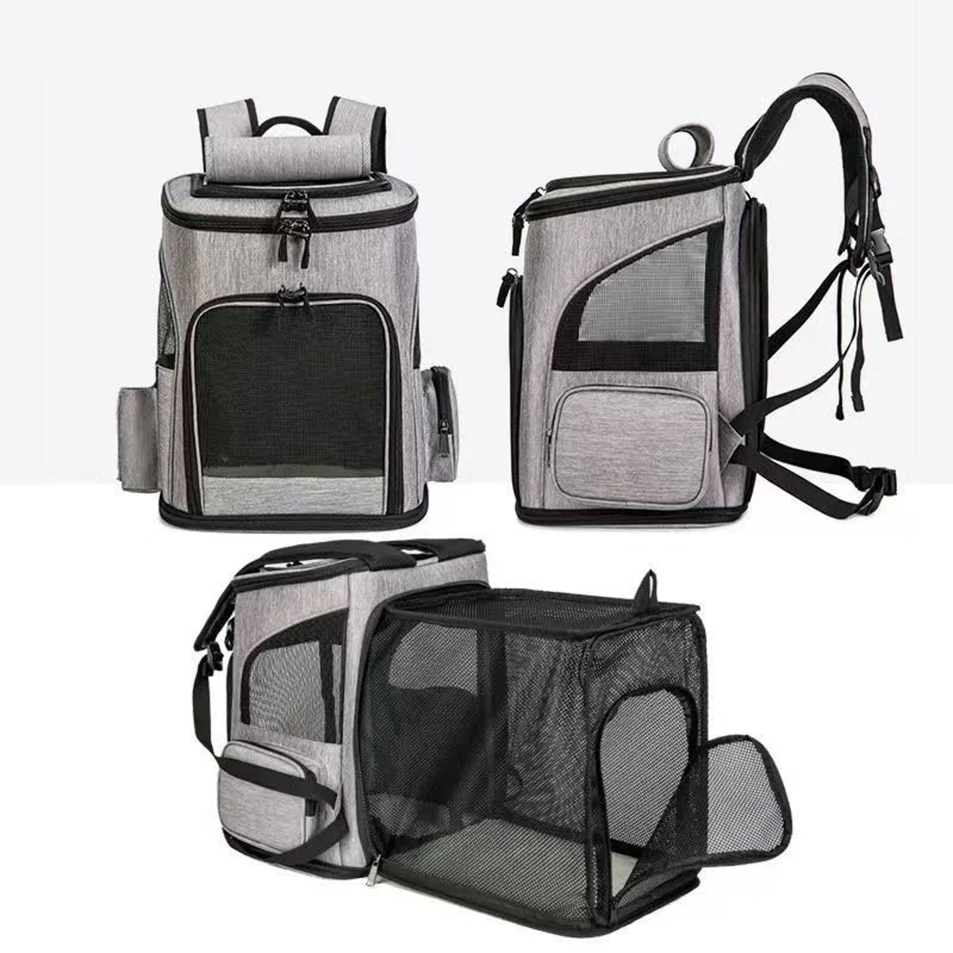 Expandable Breathable Foldable Pet Cat Carrier Backpack 2
