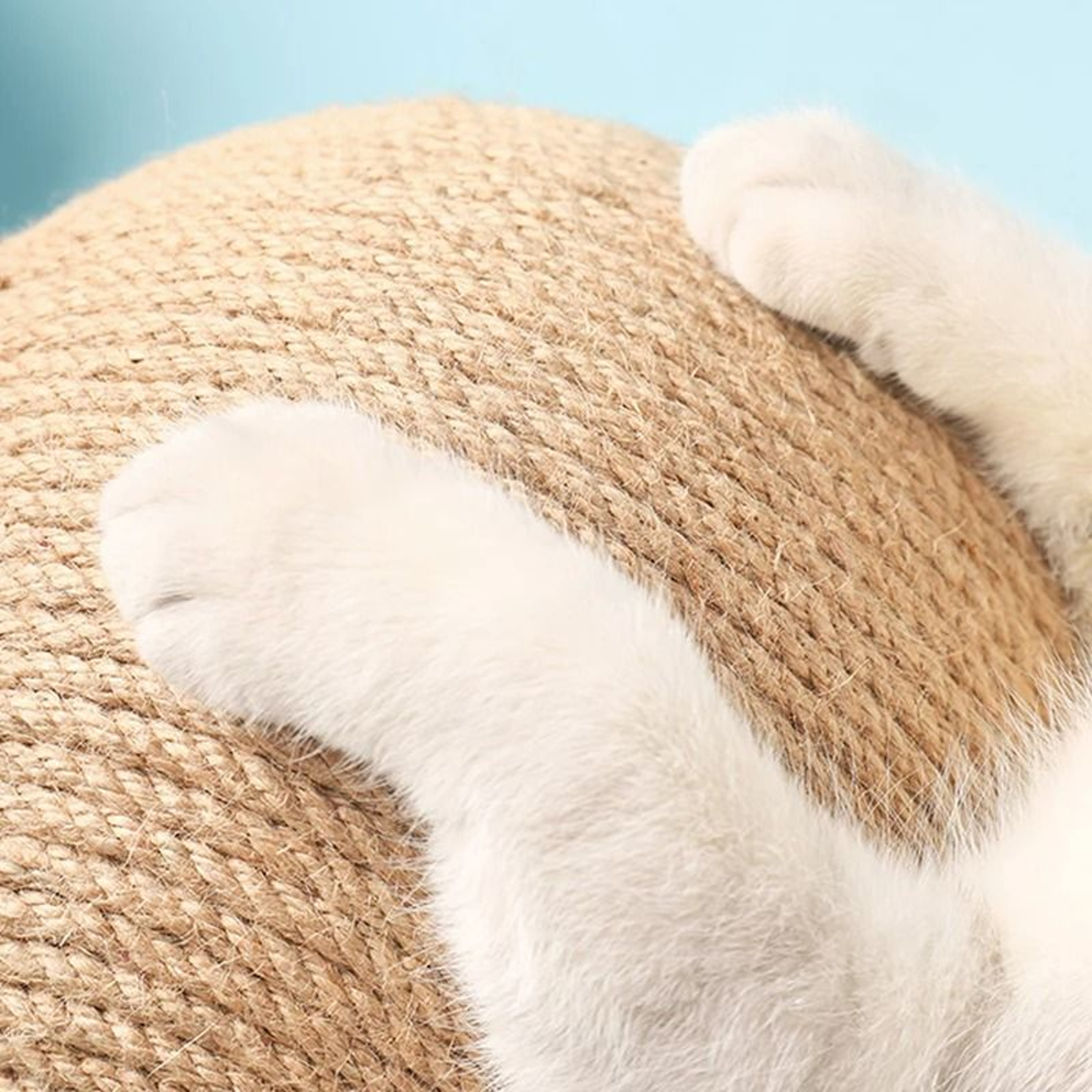 Interactive Sisal Rope Cat Scratching Ball Toy  Wood Frame 5