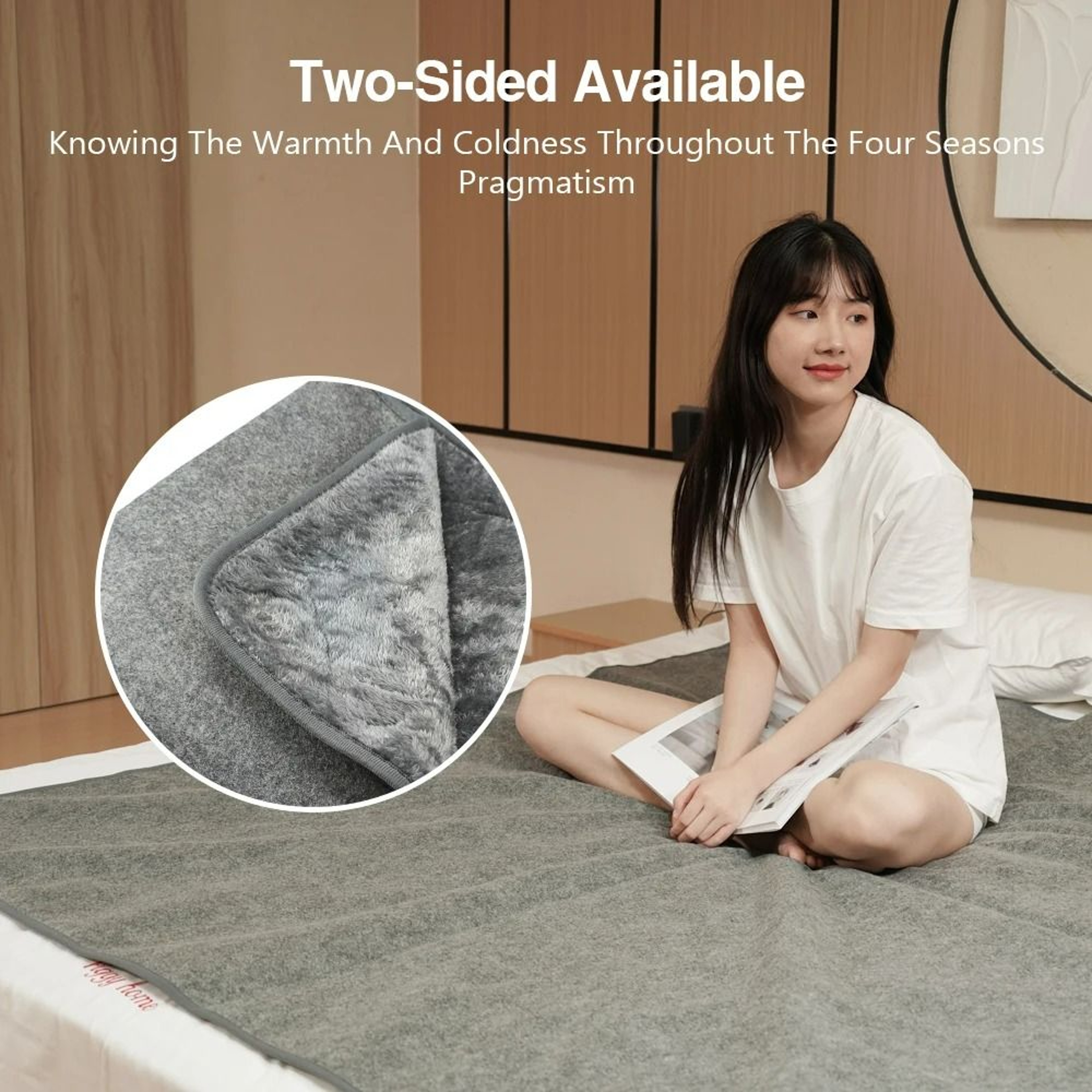 USB Electric Heating Blanket Plush Warm 5Speed Adjustable Heating Pad 3