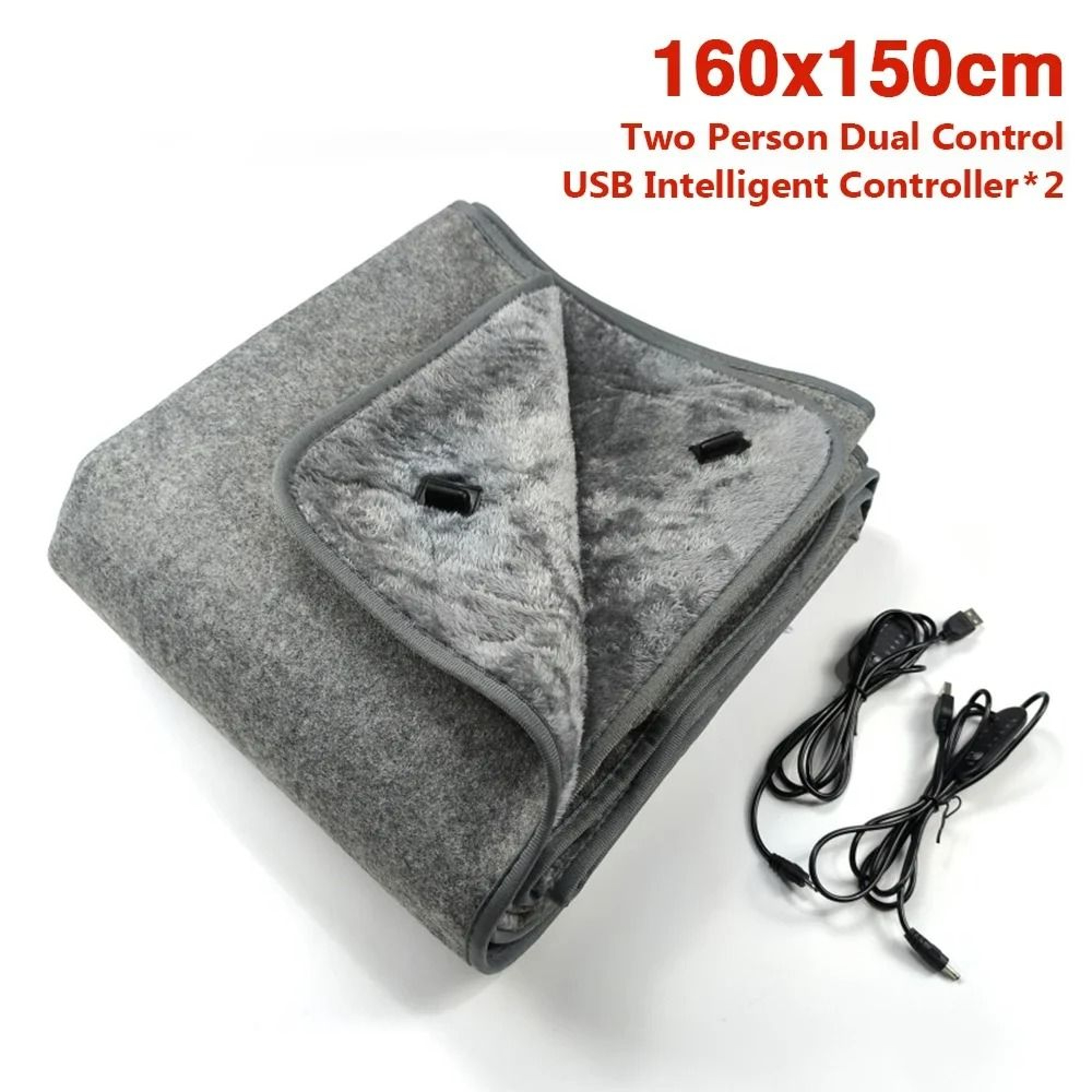 USB Electric Heating Blanket Plush Warm 5Speed Adjustable Heating Pad 7