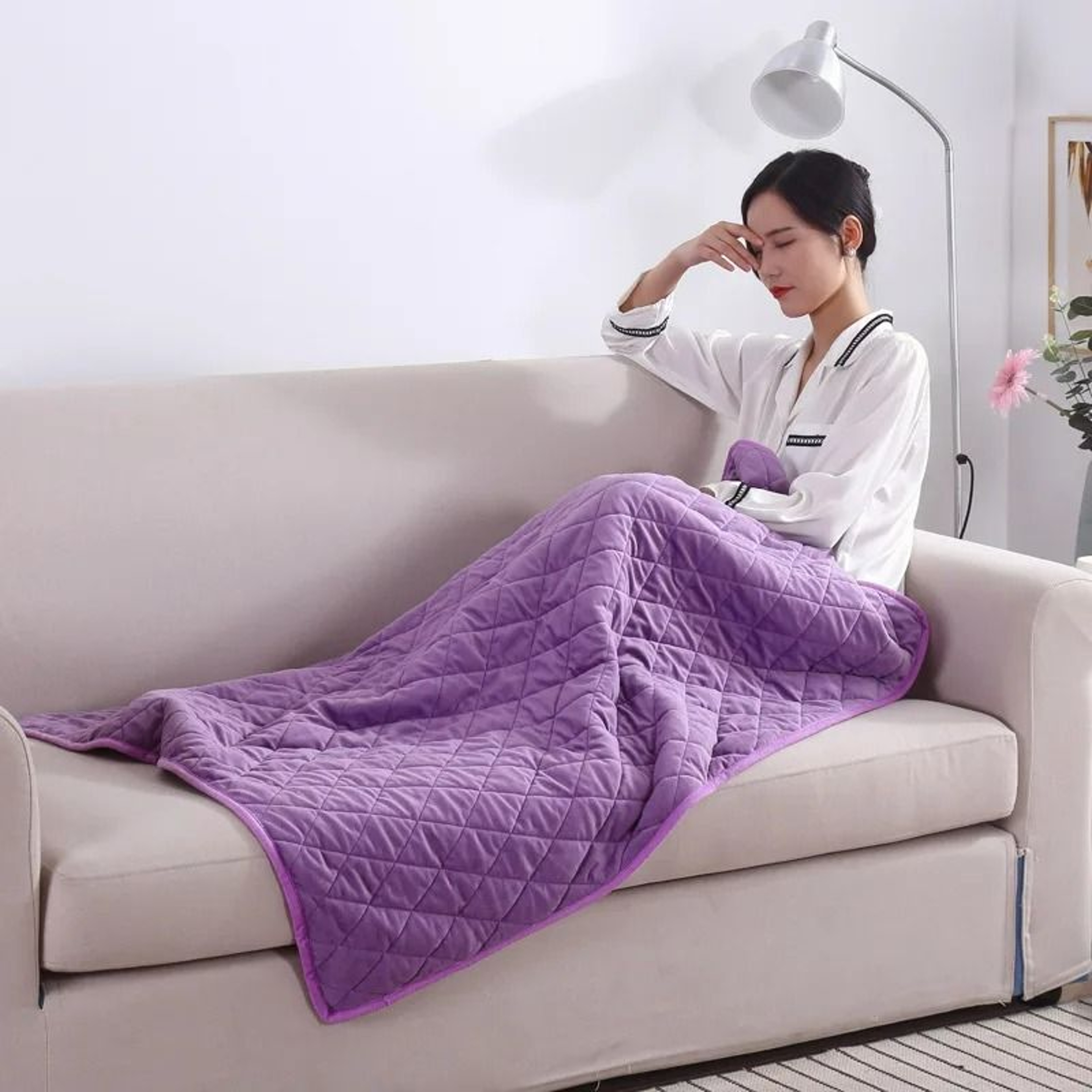 Winter Portable USB Heated Shawl  Thermal Blanket 5