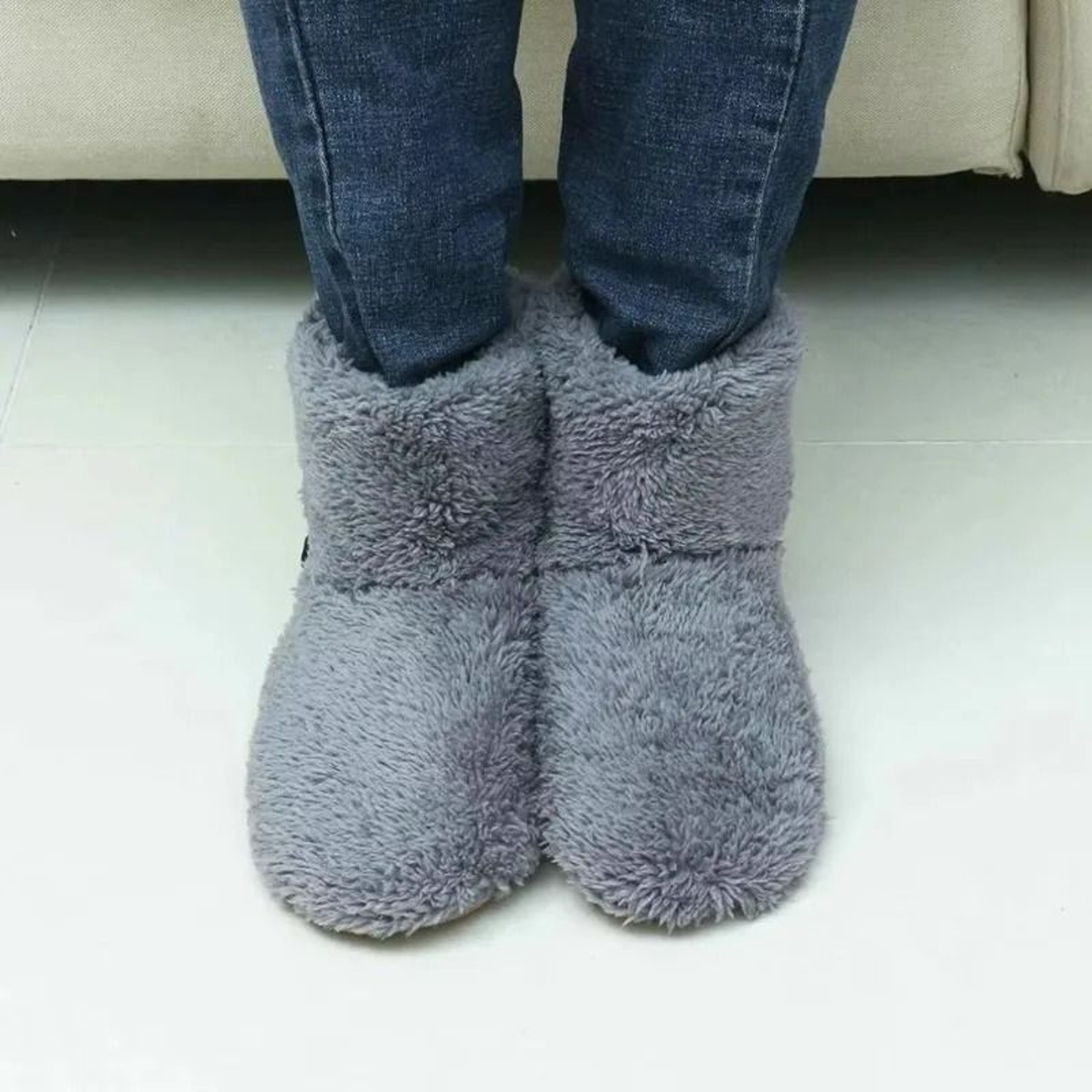 Plush USB Electric Heated Winter Boots  Slippers 0