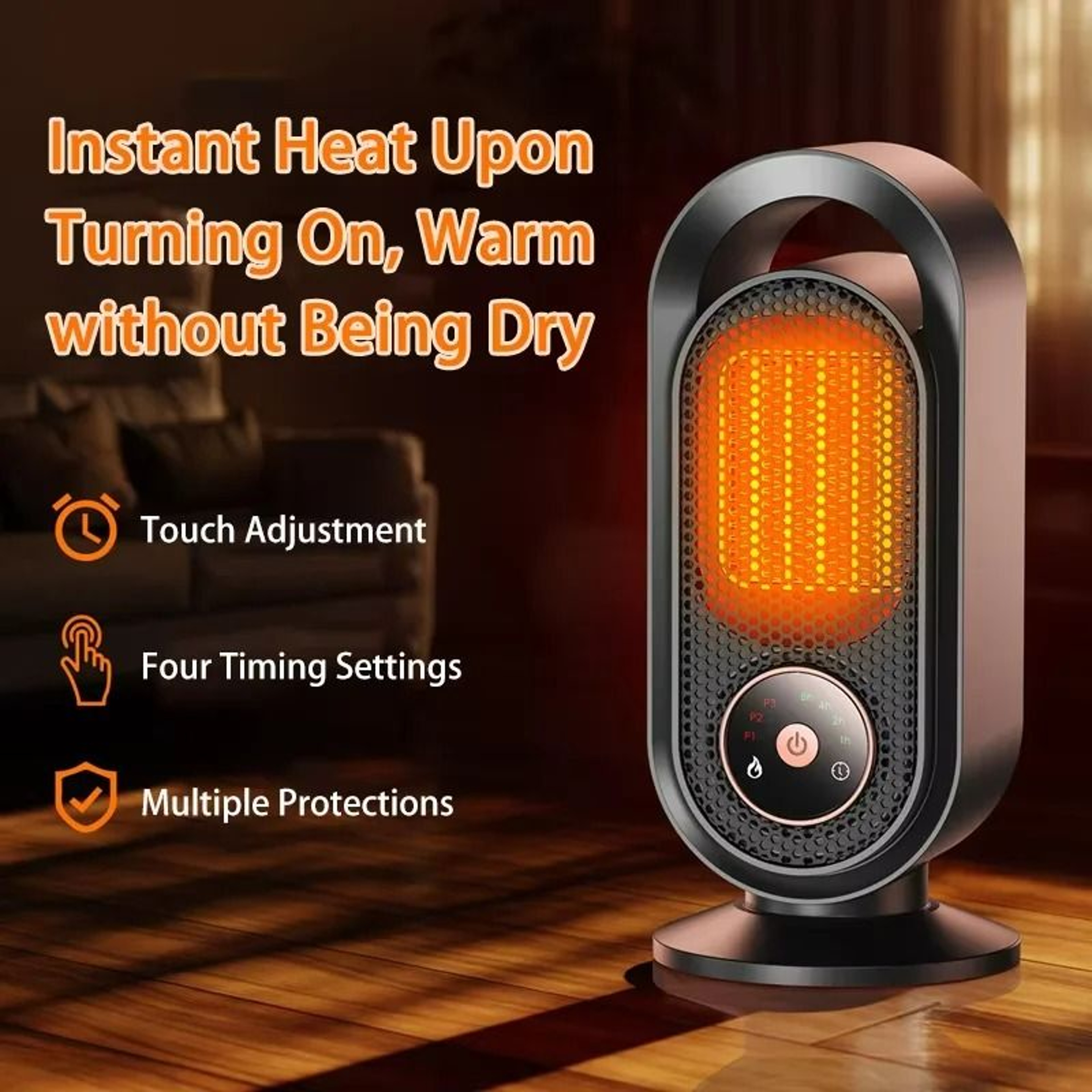 1000W Portable PTC Ceramic Small Space Heater 1