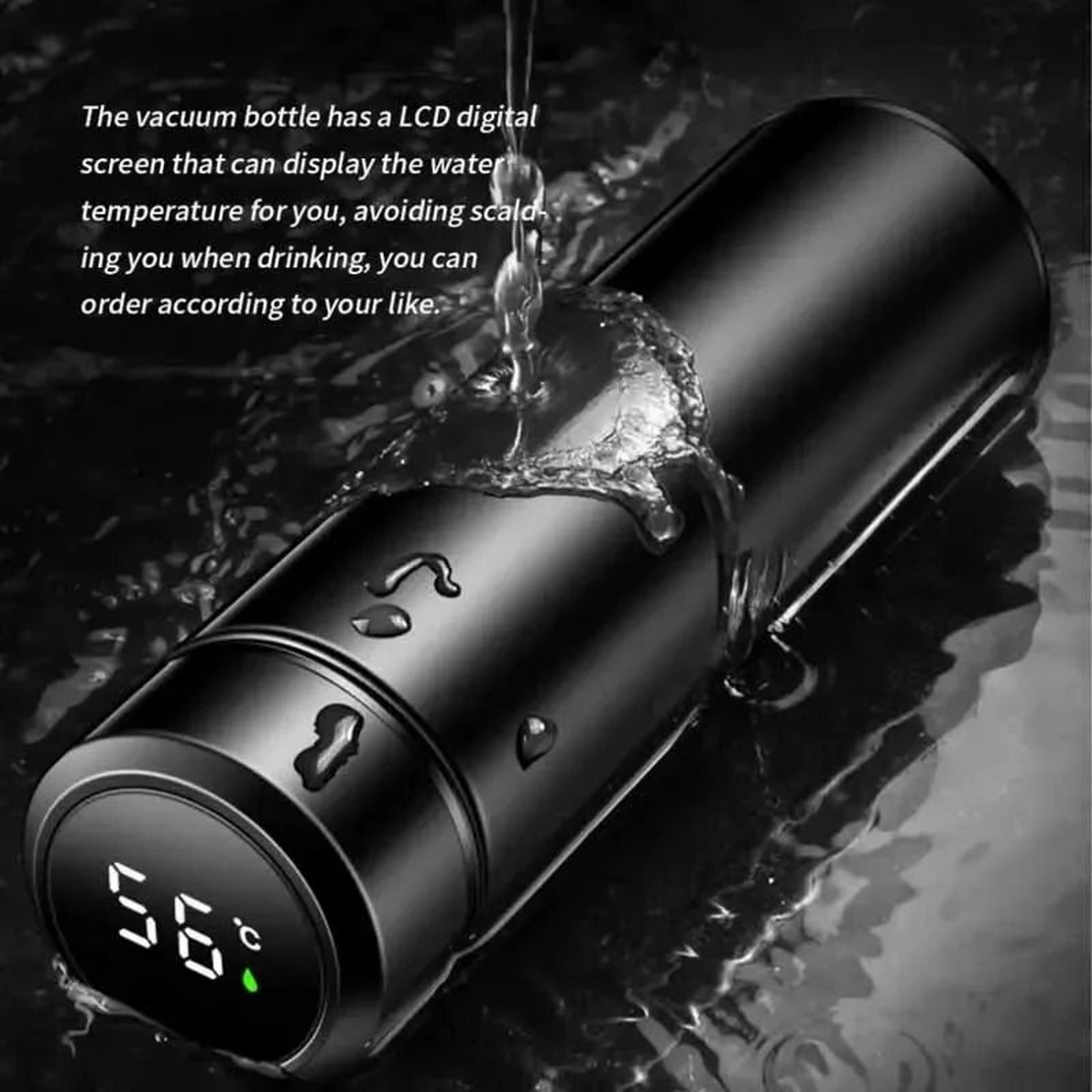 Smart LED Temperature Display Stainless Steel Thermos Bottle 1