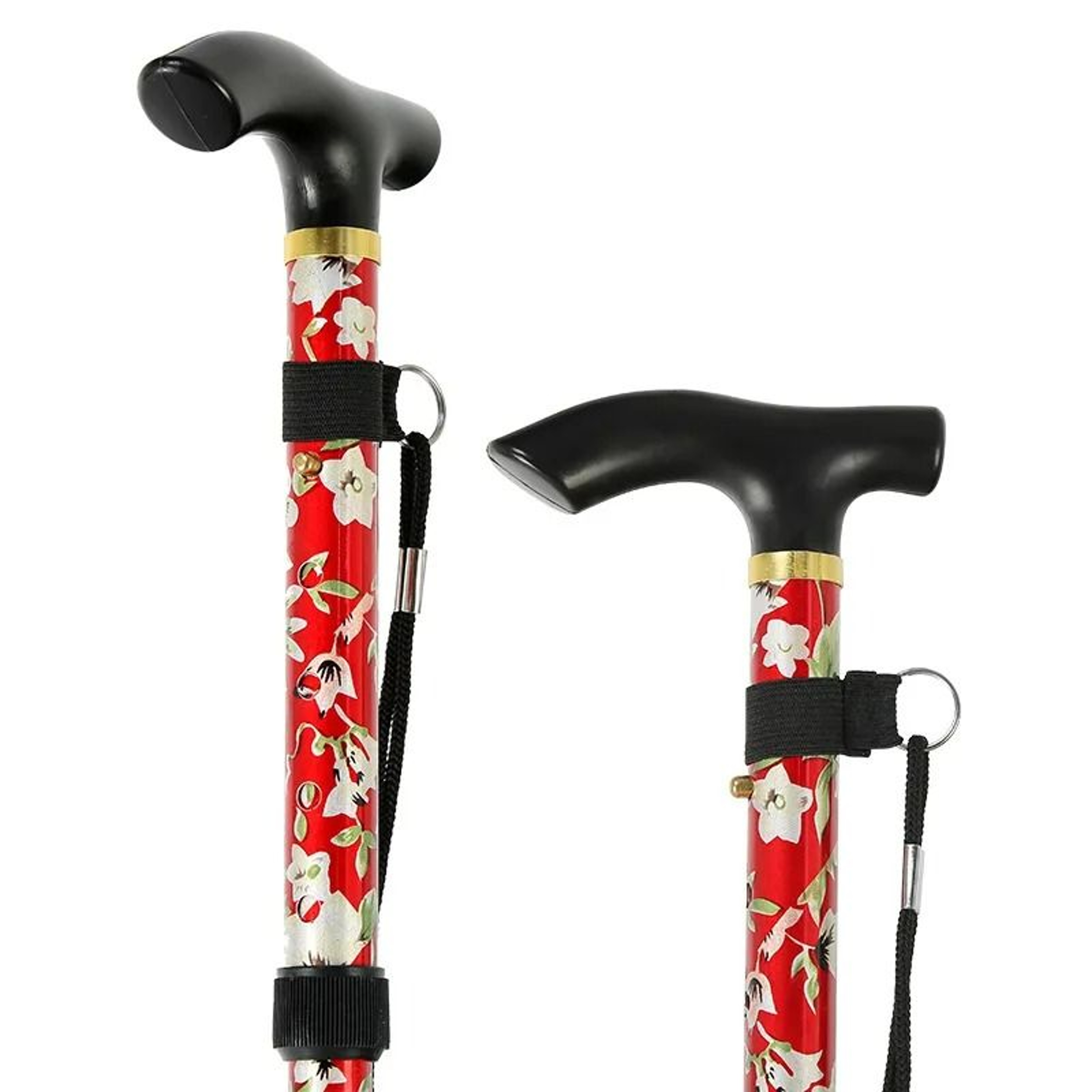 Telescopic Trusty Folding Walking Stick  Senior Cane With Rubber Tip 4