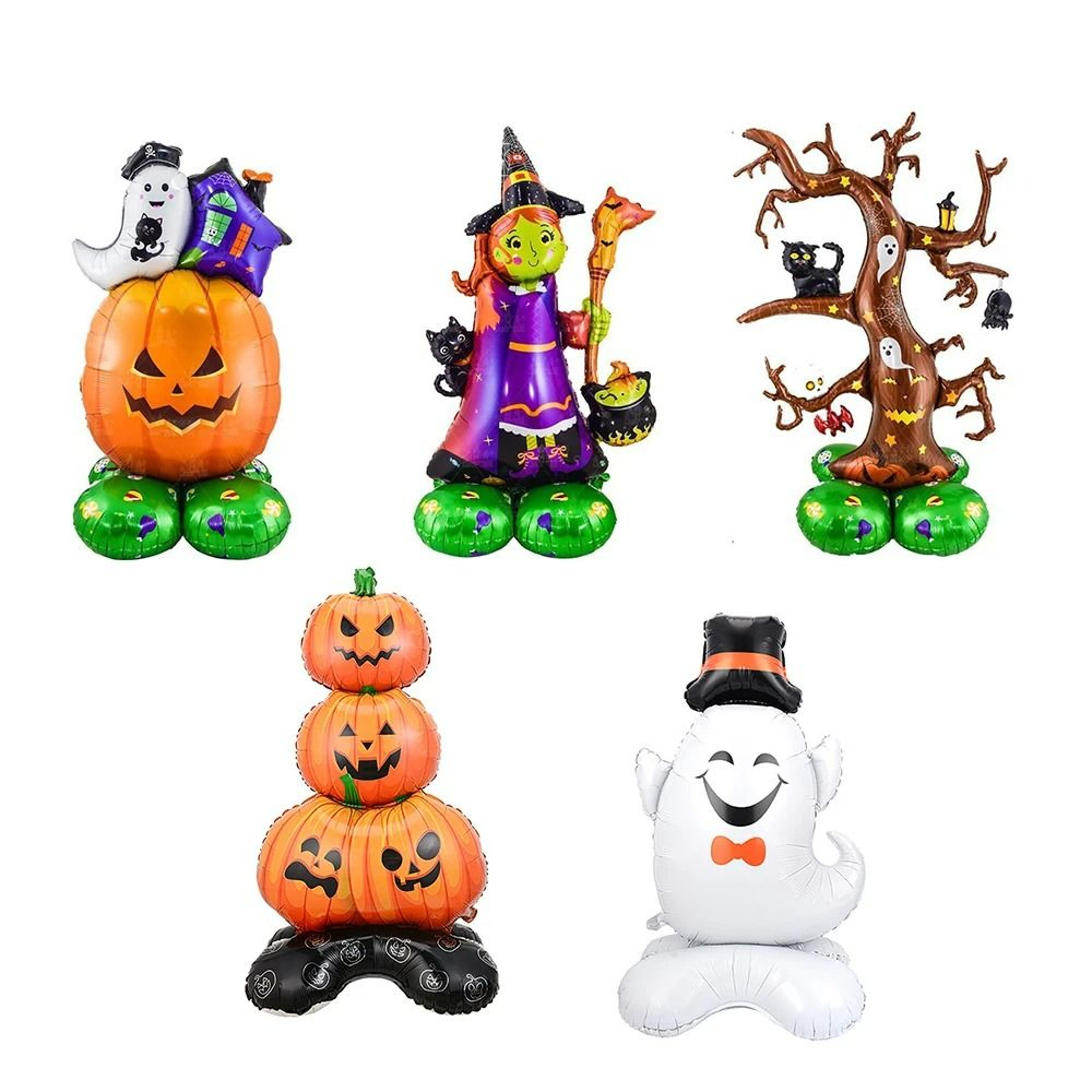 Halloween Foil Balloon Pumpkin Ghost  Witch Character Designs 0