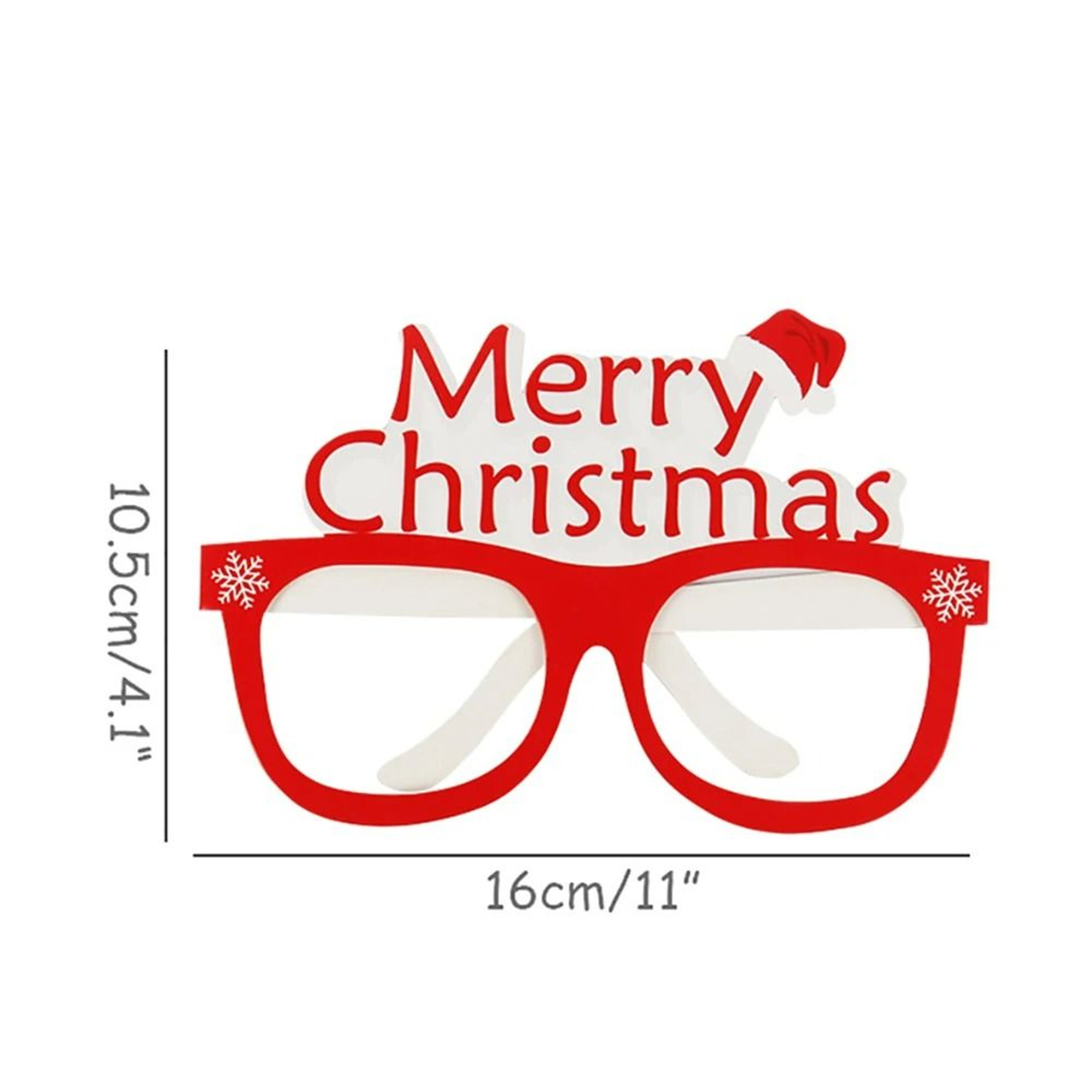 9Piece Christmas Party Paper Glasses  Photo Booth Props 5