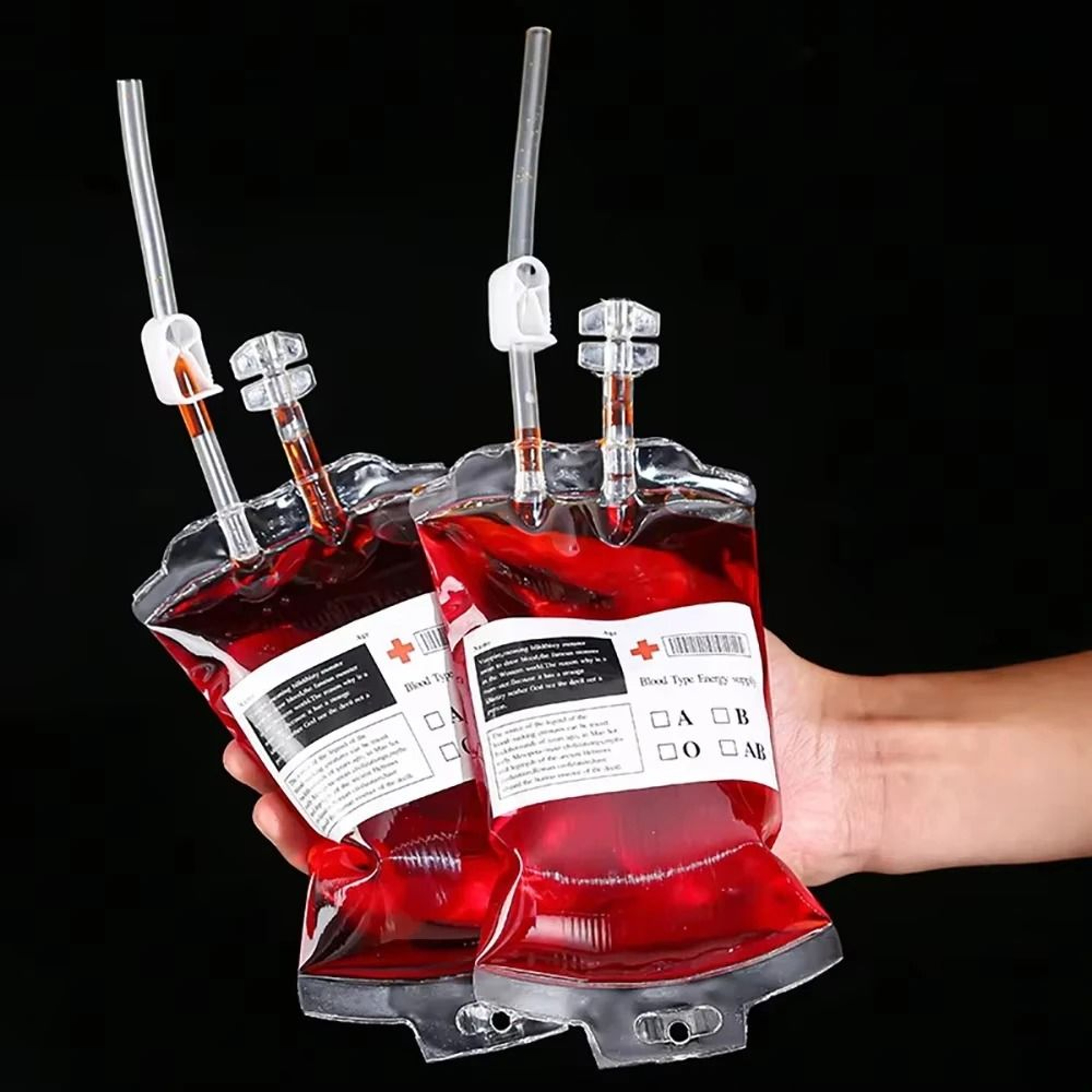 10Piece 350 Ml Halloween Reusable Drinkable Blood Bag Container Props 3
