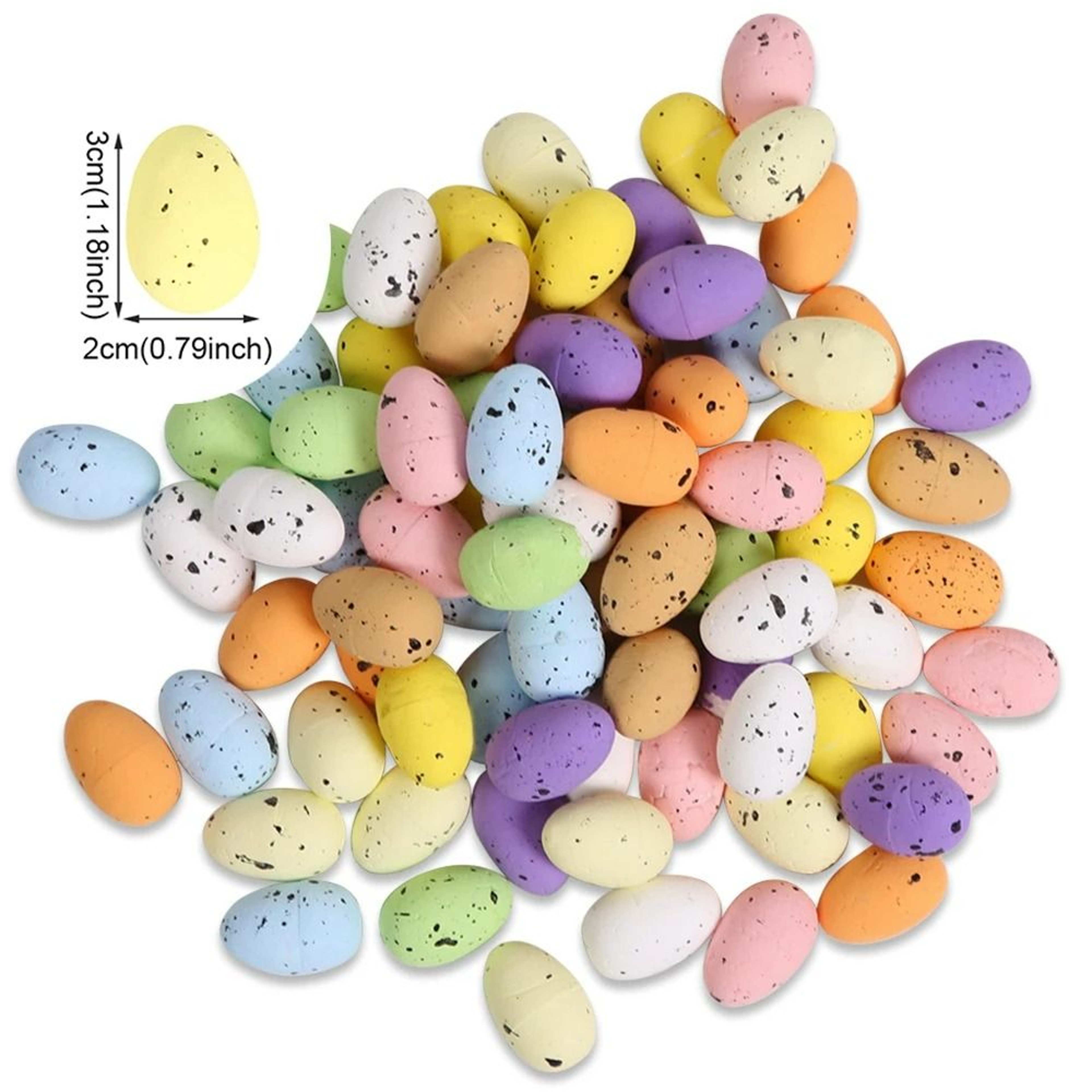 20Piece Painted Foam Easter Eggs  Speckled Bird Egg Craft Decor 8