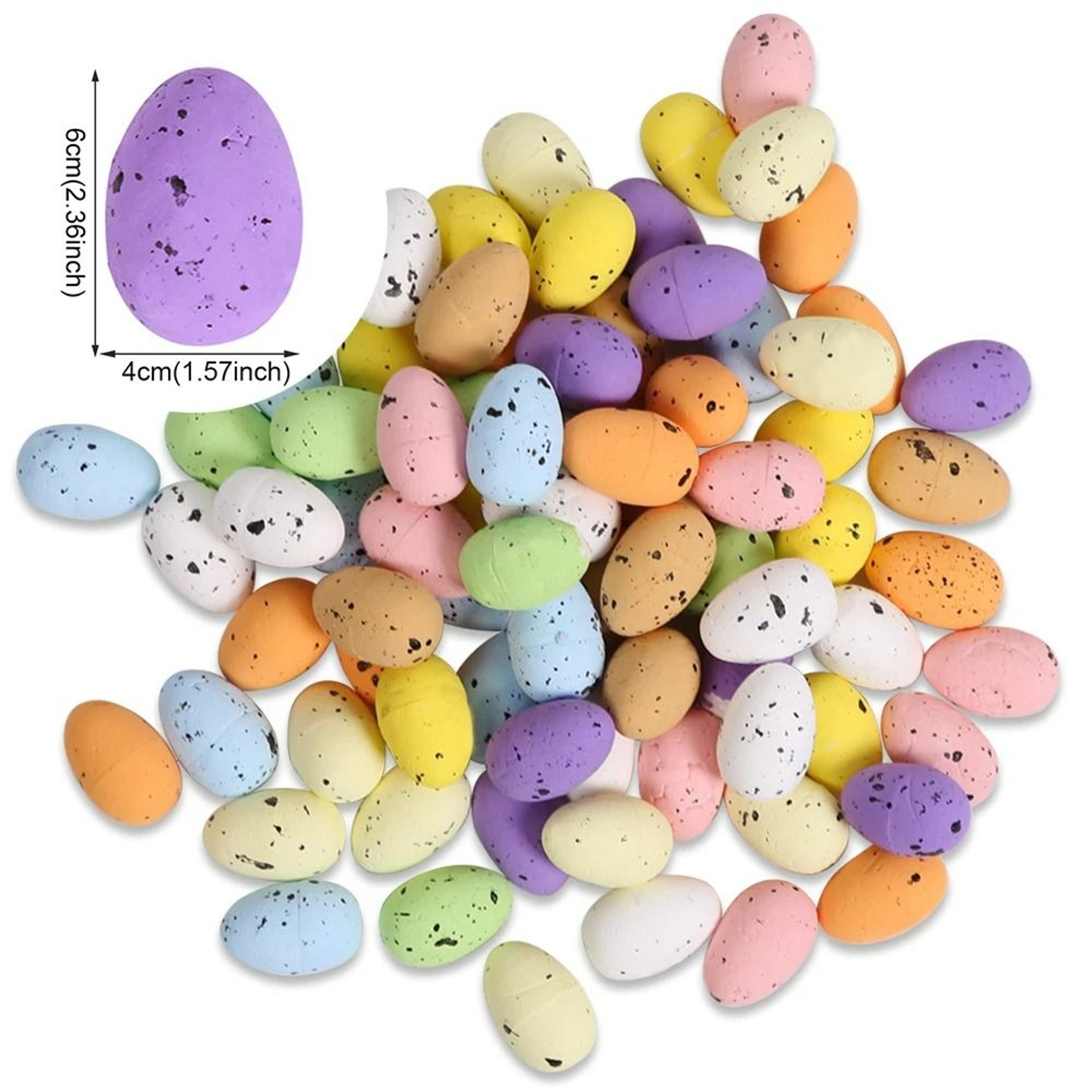 20Piece Painted Foam Easter Eggs  Speckled Bird Egg Craft Decor 10
