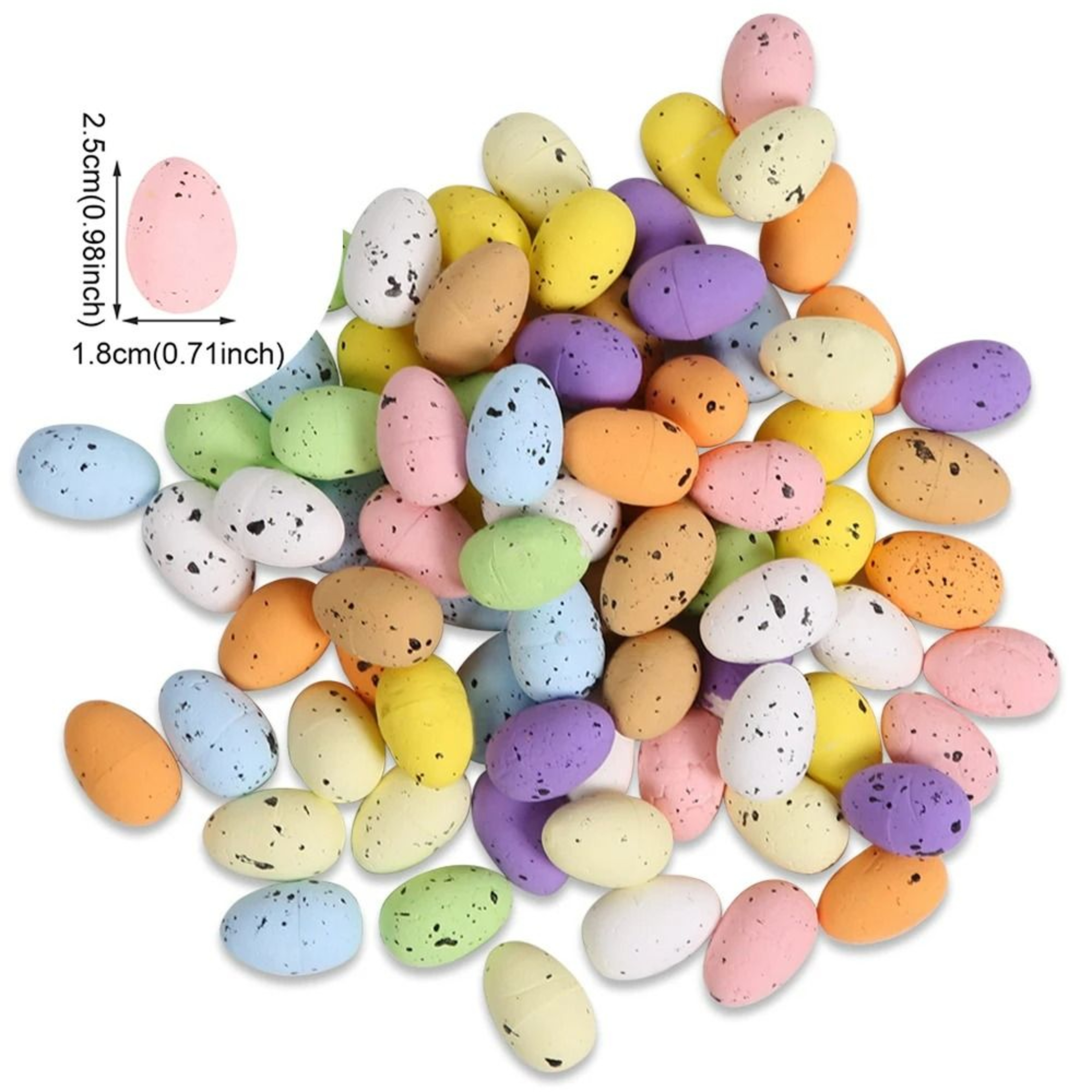 20Piece Painted Foam Easter Eggs  Speckled Bird Egg Craft Decor 7