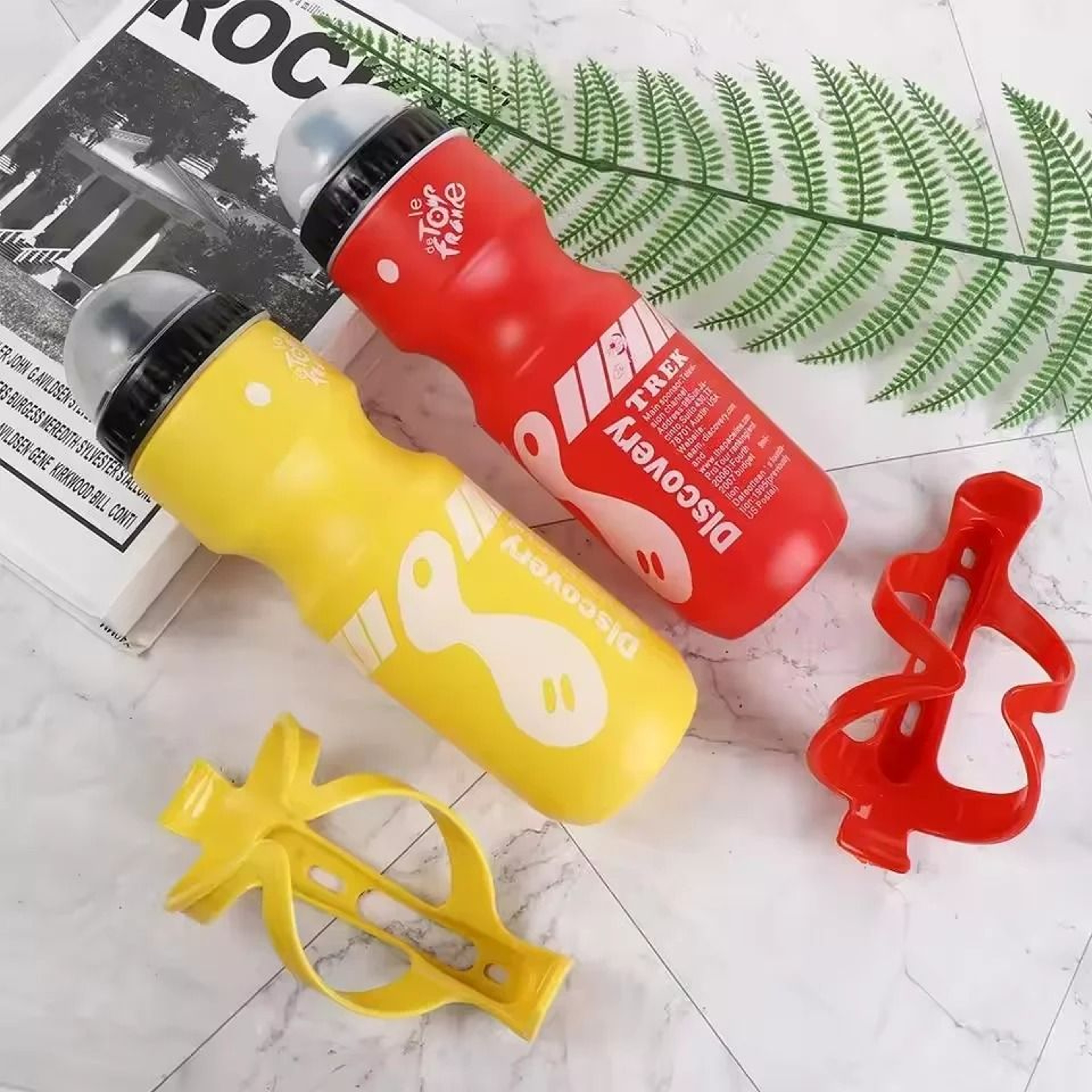 750ml Bicycle Water Bottle  Universal Holder Cage Combo 3