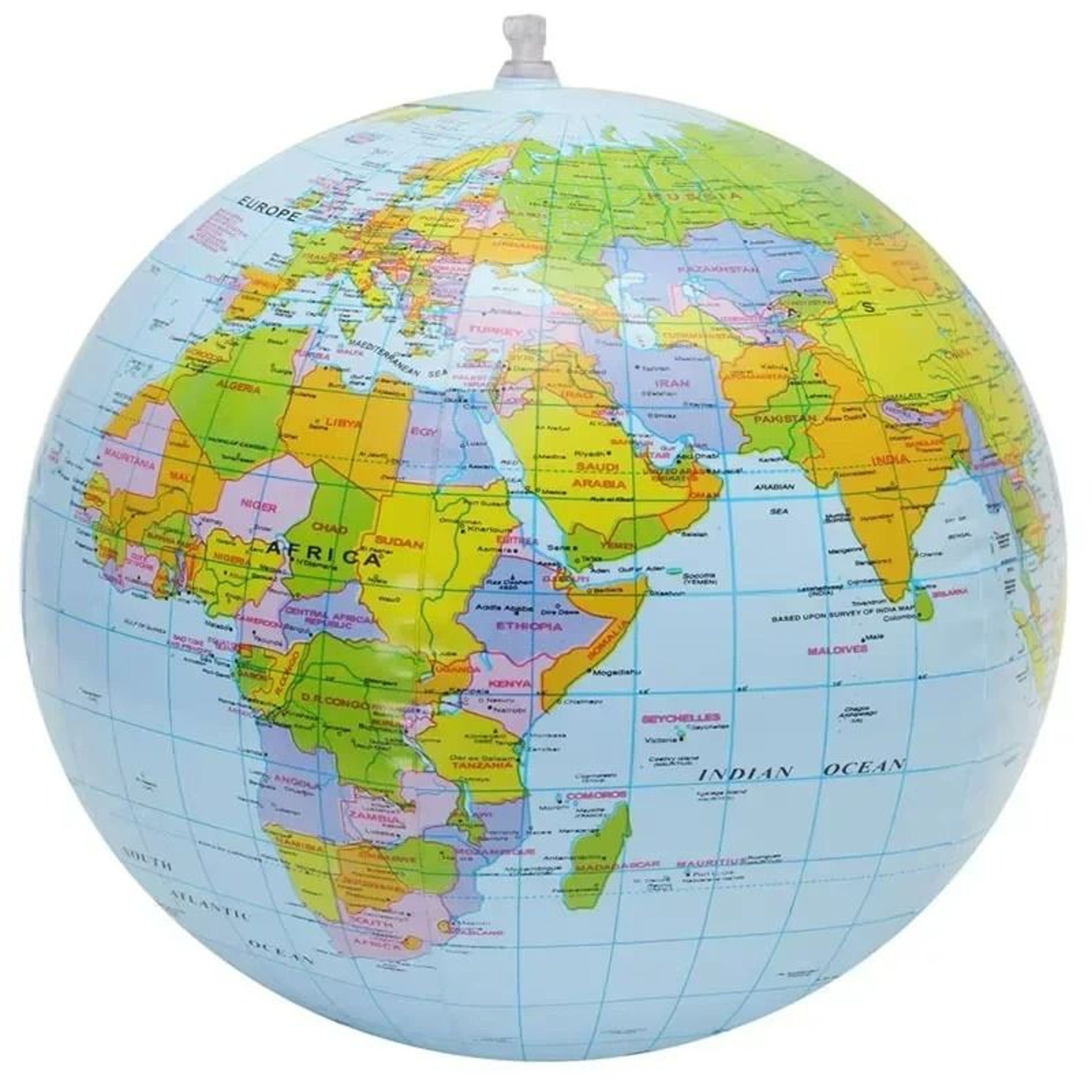 12 In Inflatable Globe Beach Ball  World Map Learning Toy 3