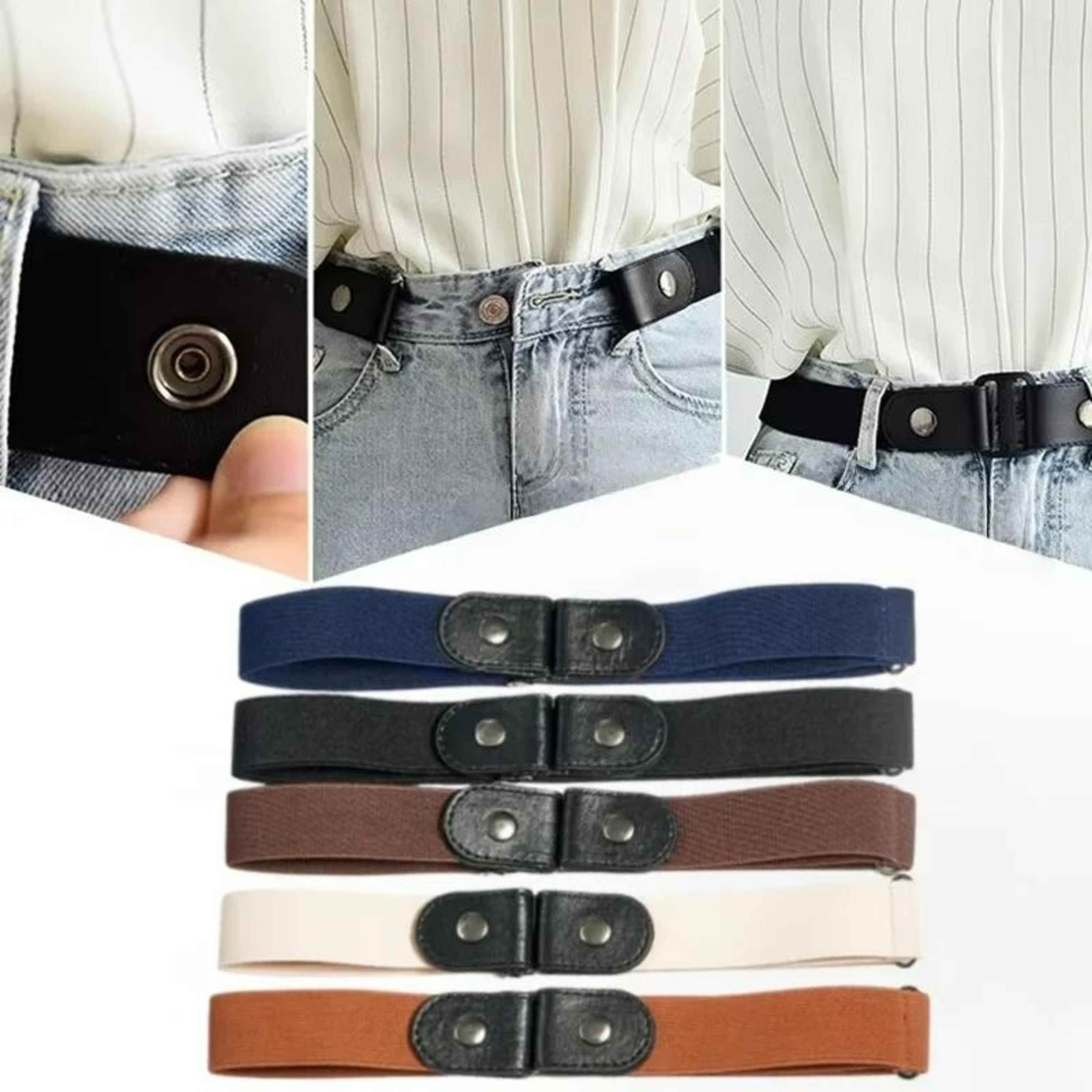 Adjustable Stretch Elastic BuckleFree Invisible Belt 1
