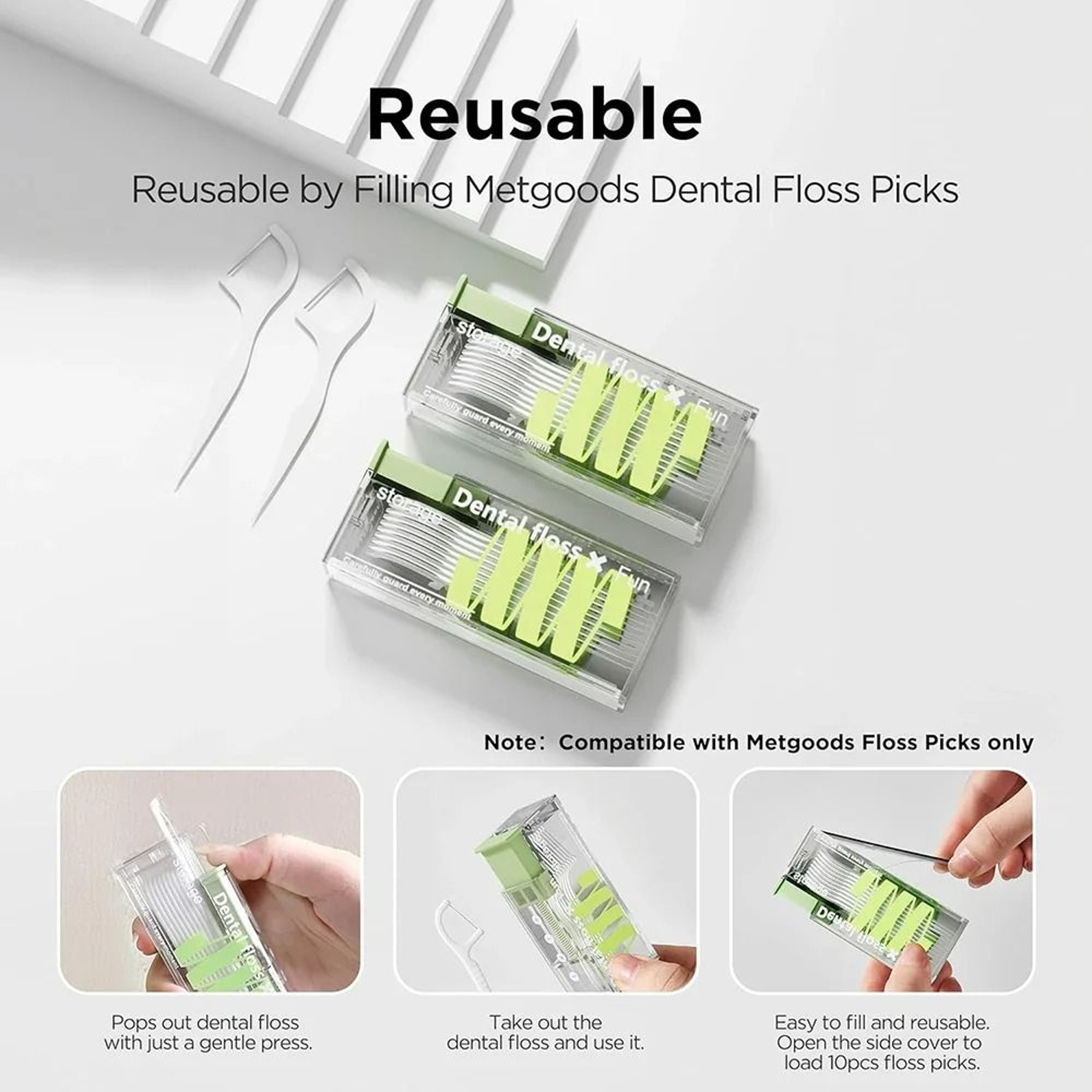 Automatic PopUp Dental Floss Dispenser  Storage Box 4
