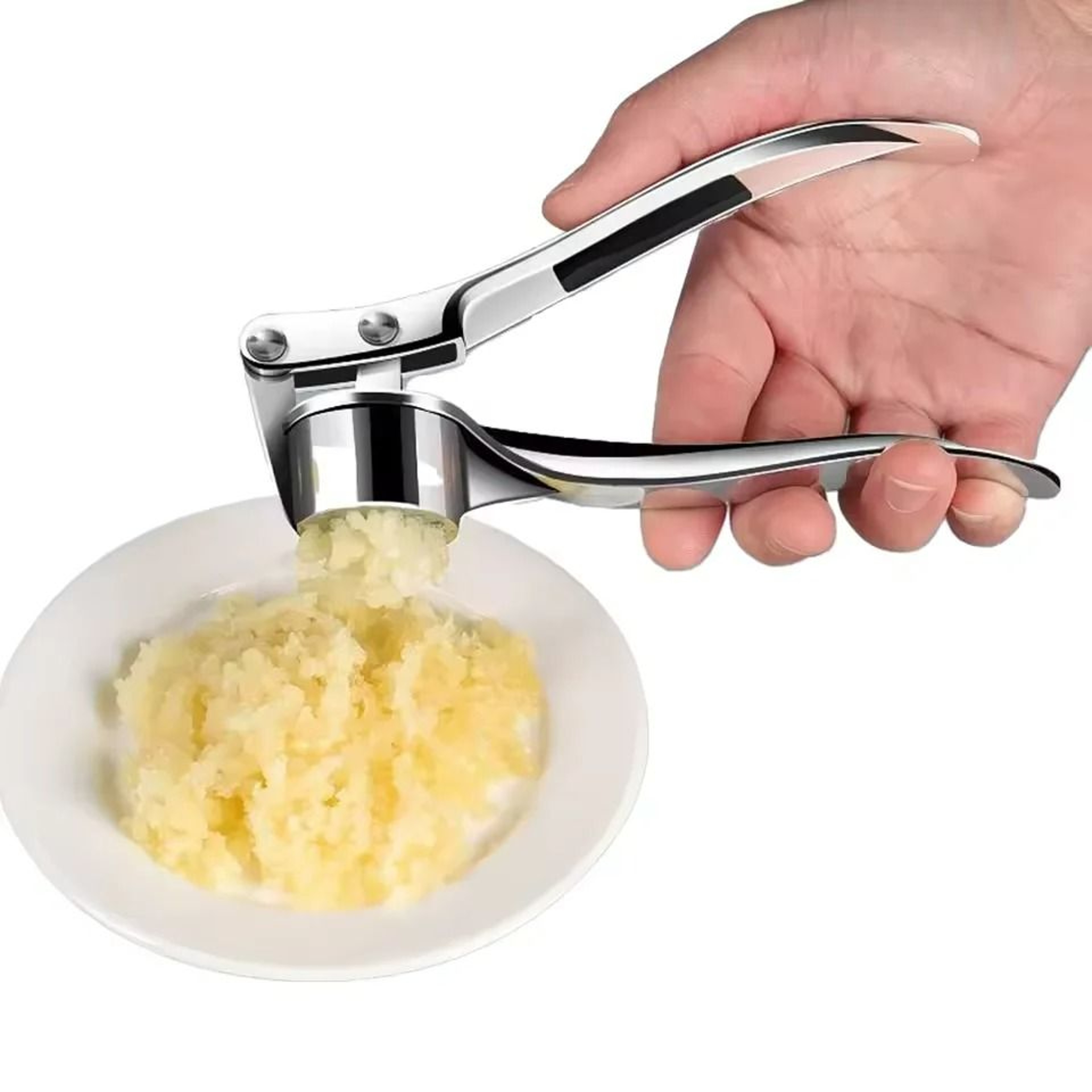 Stainless Steel Garlic Press  Ginger Grinder Tool 1