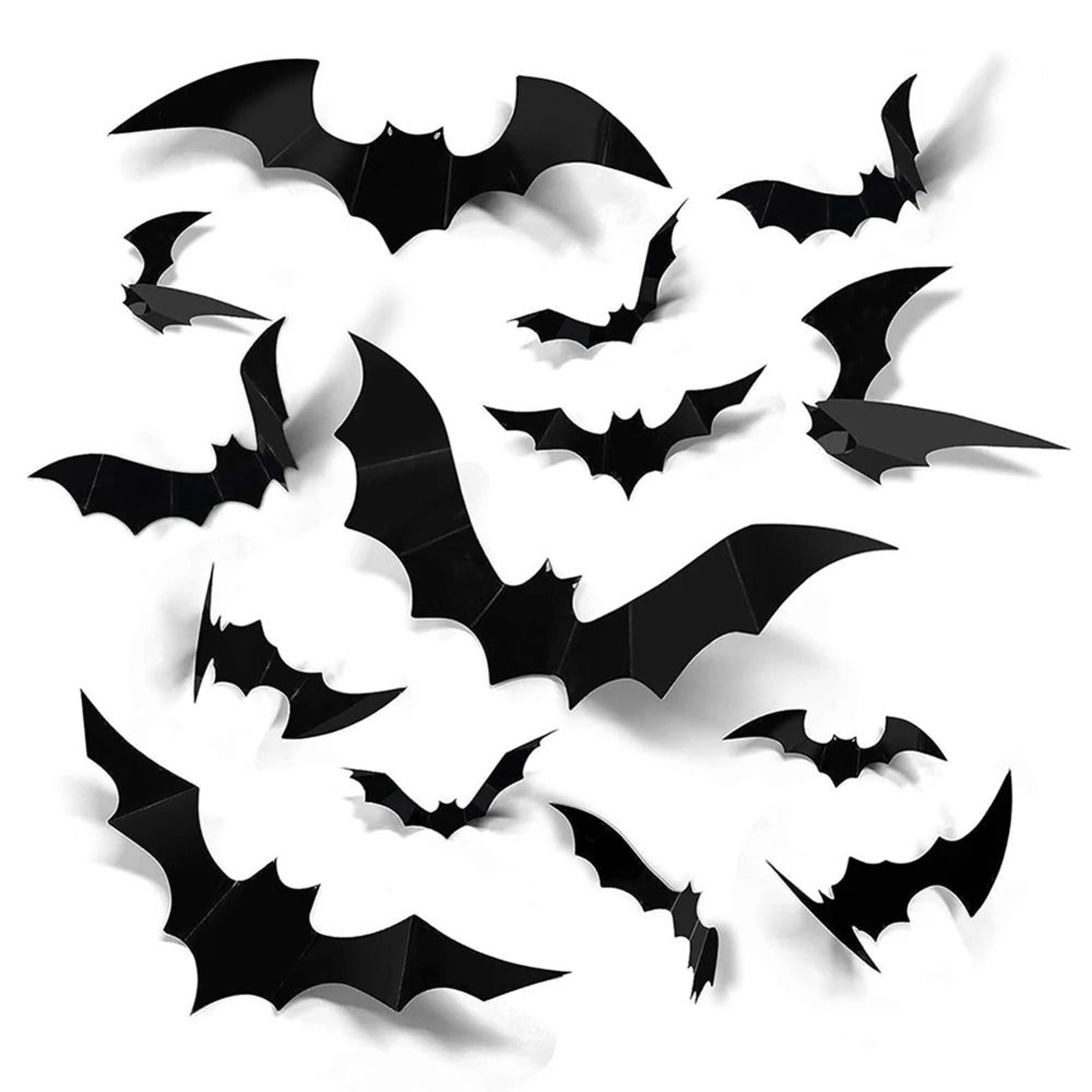 120Piece 3D PVC Halloween Wall Bats Decor 0