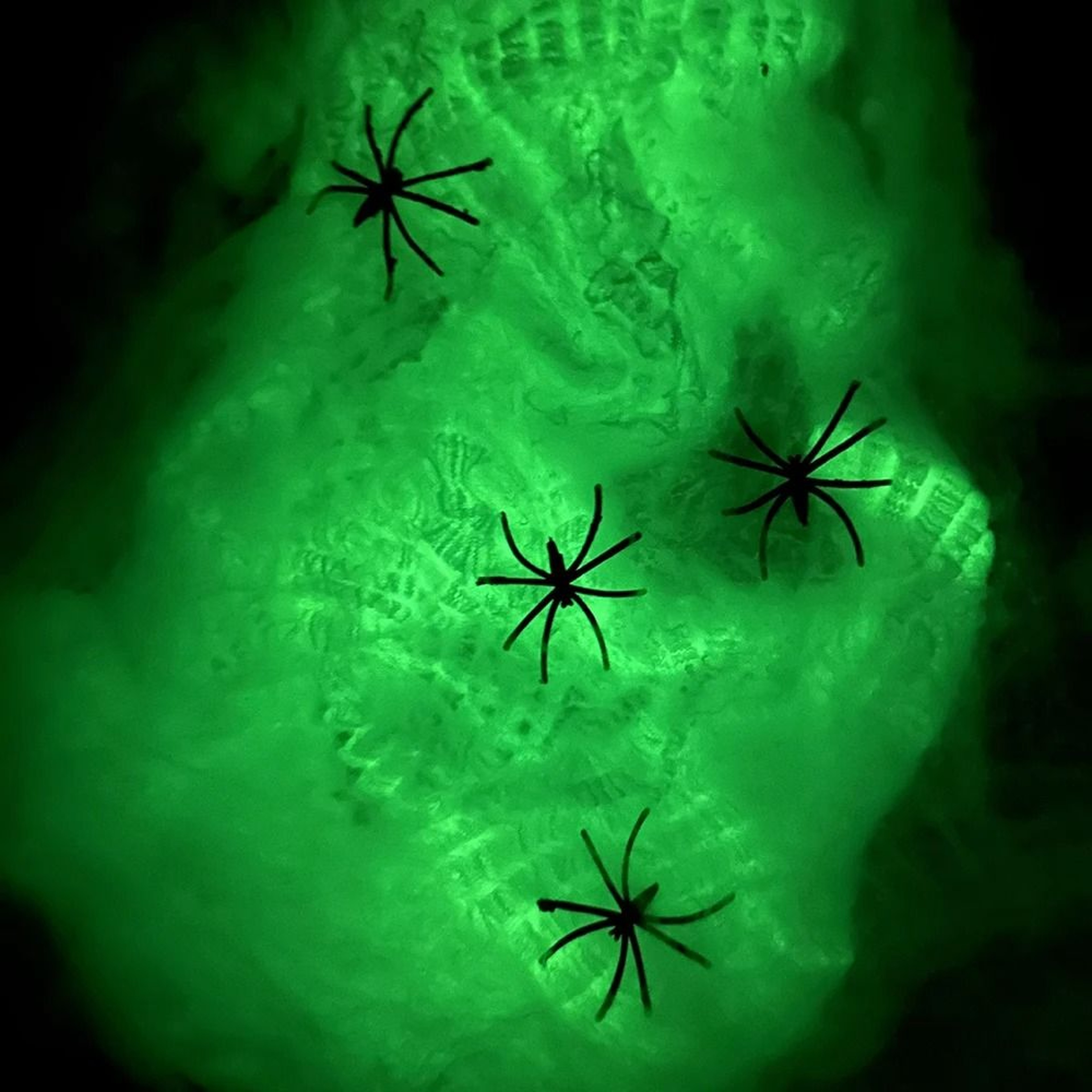 GlowintheDark Fluorescent Halloween Spider Web Cobwebs 5